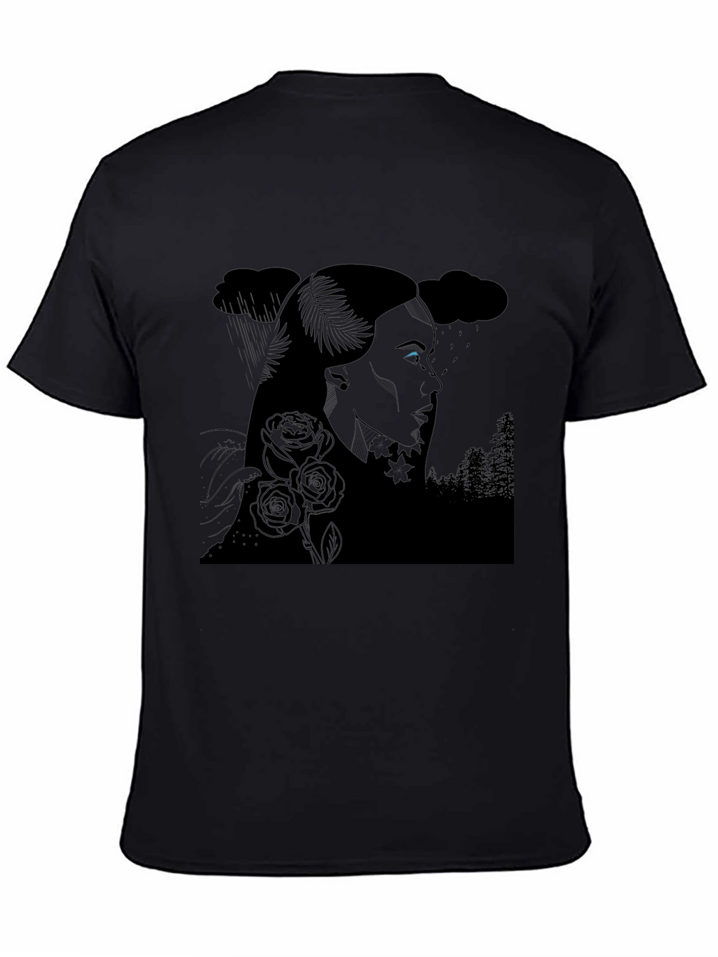 Ethereal Woman Graphic Tee - Black