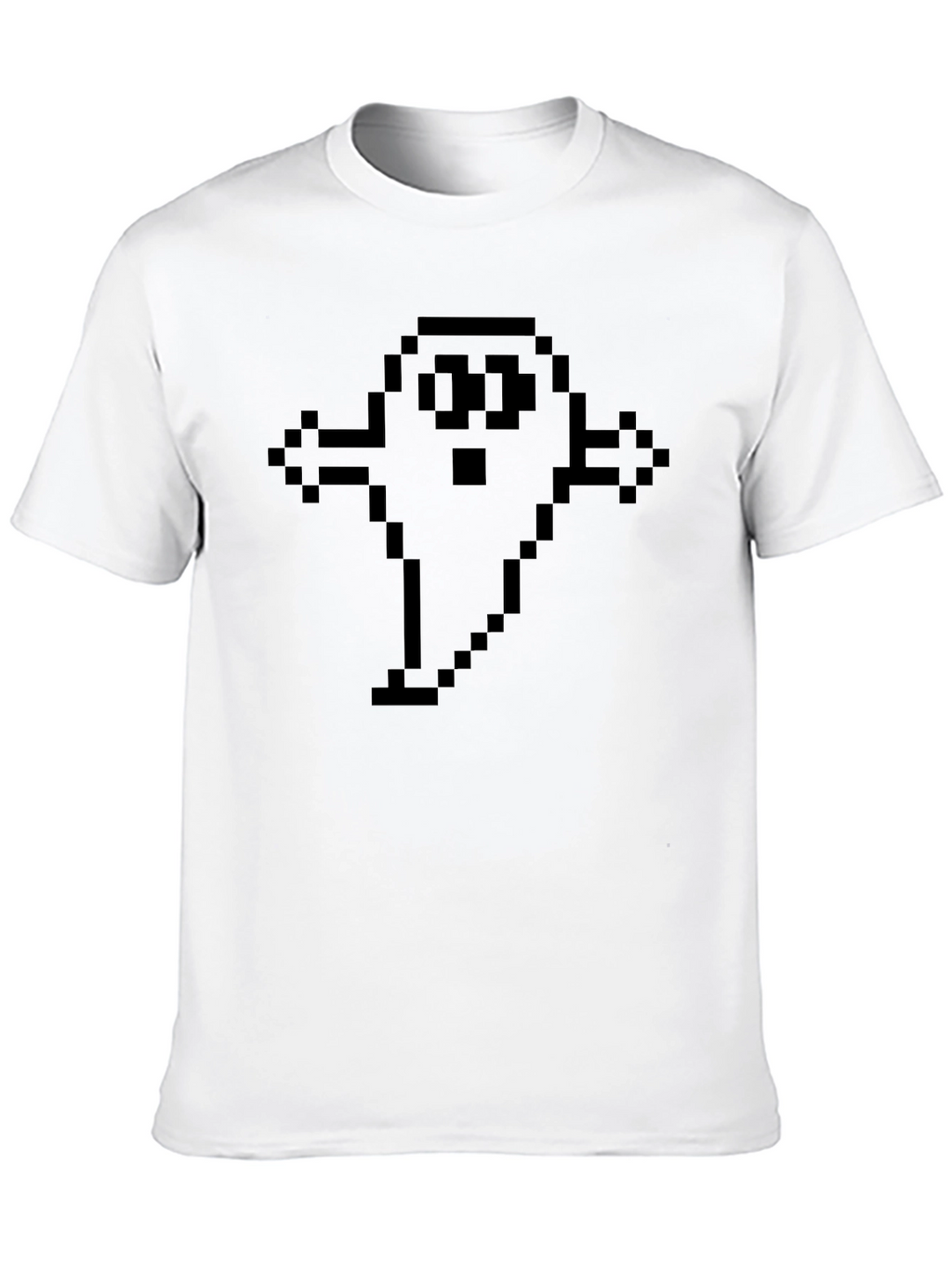 Pixel Ghost Graphic Tee - Retro Gaming Style