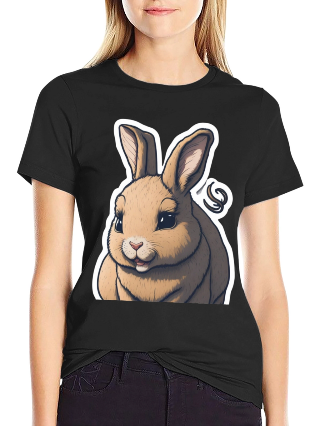 Bunny Graphic Tee - Soft Cotton Blend
