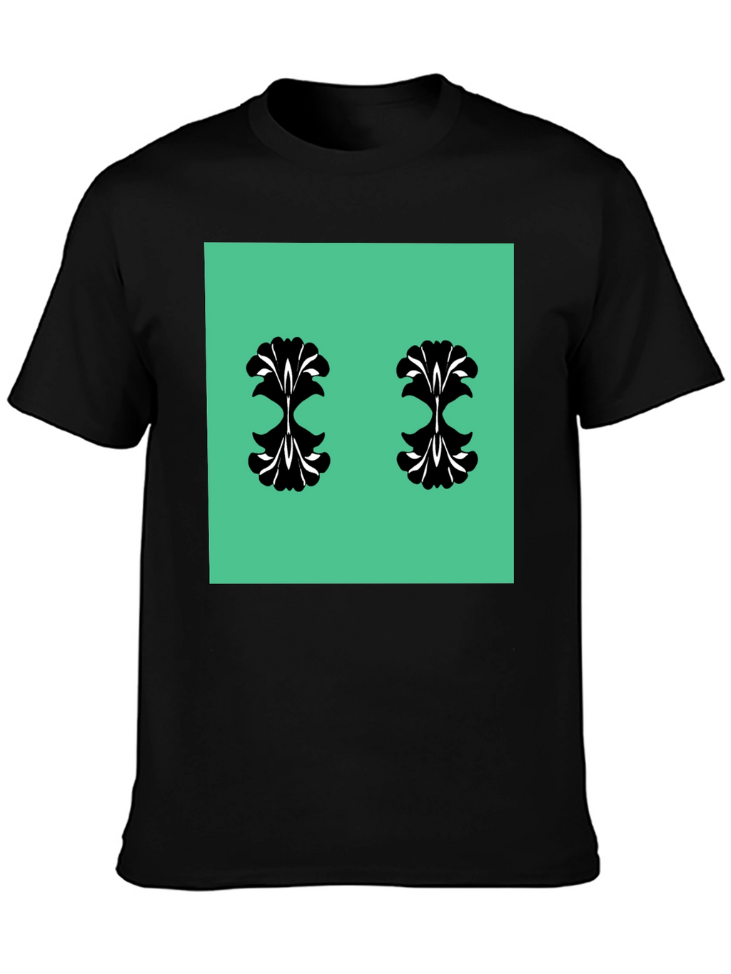 Unique Pattern Black T-Shirt