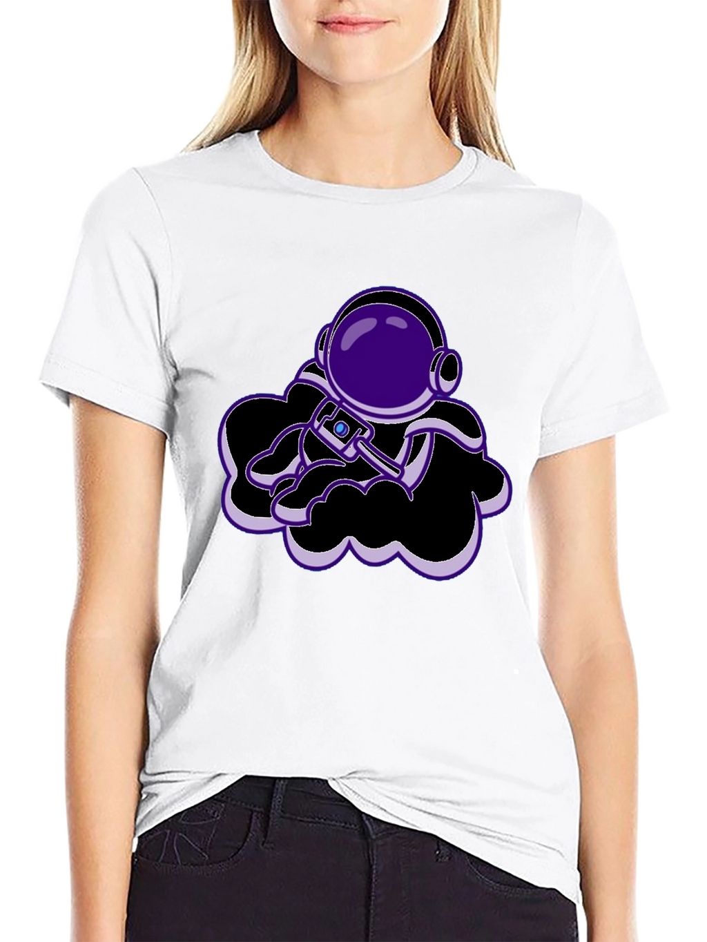 Astronaut in Clouds Graphic T-Shirt - Stylish Casual Wear