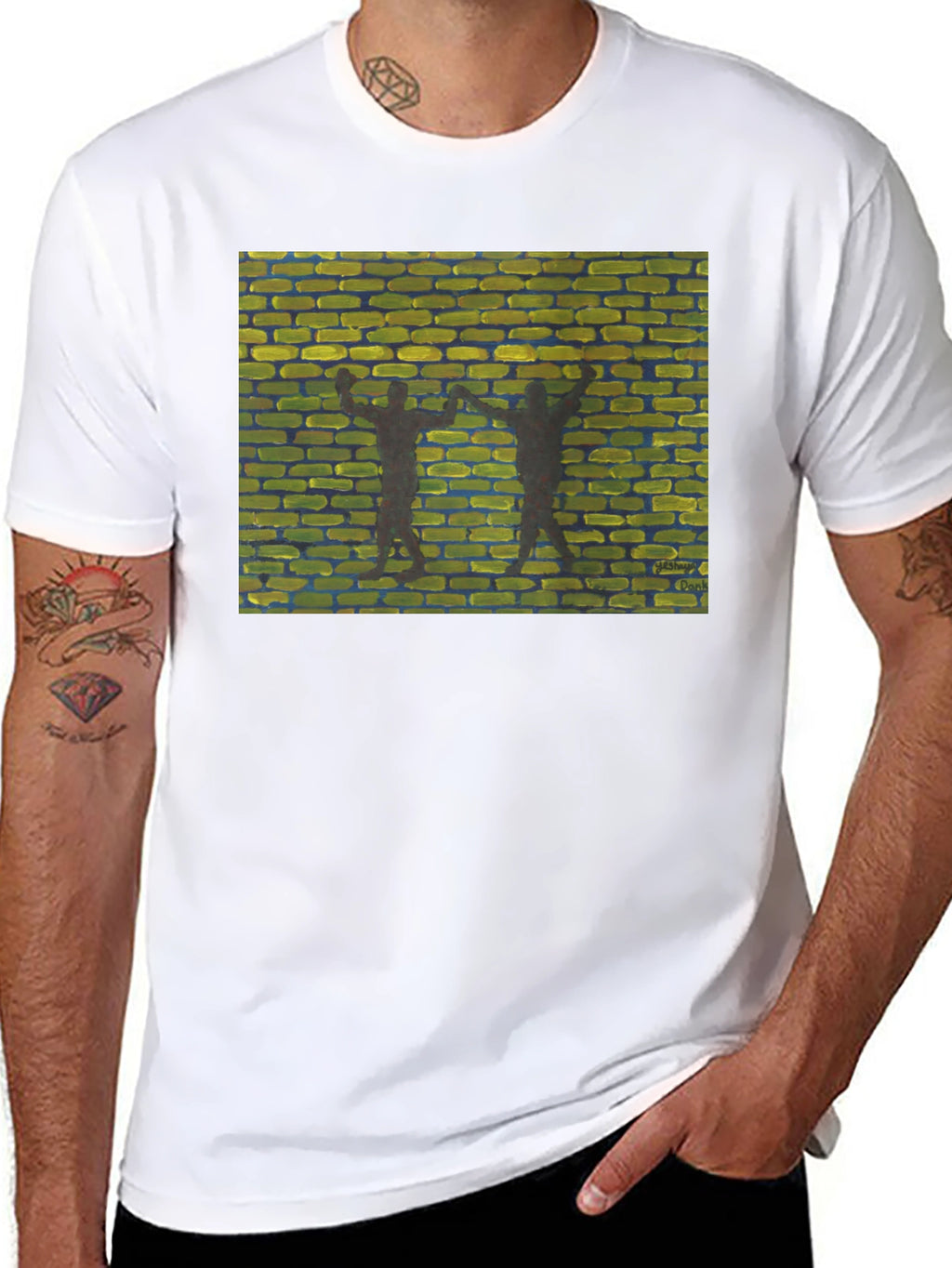 Brick Wall Dance Black T-Shirt