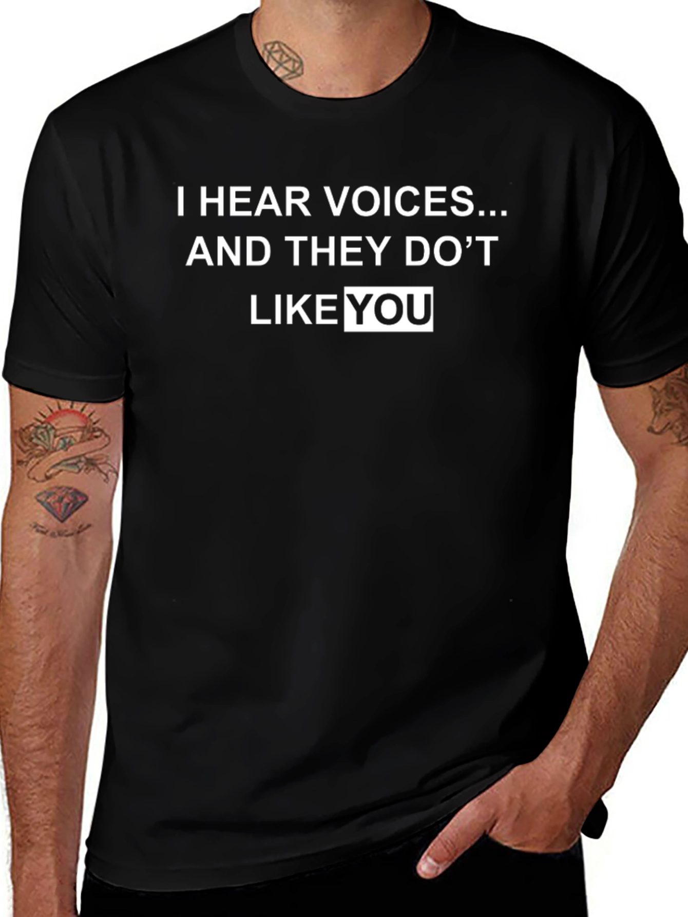 I Hear Voices Graphic Tee - Funny Sarcastic T-Shirt
