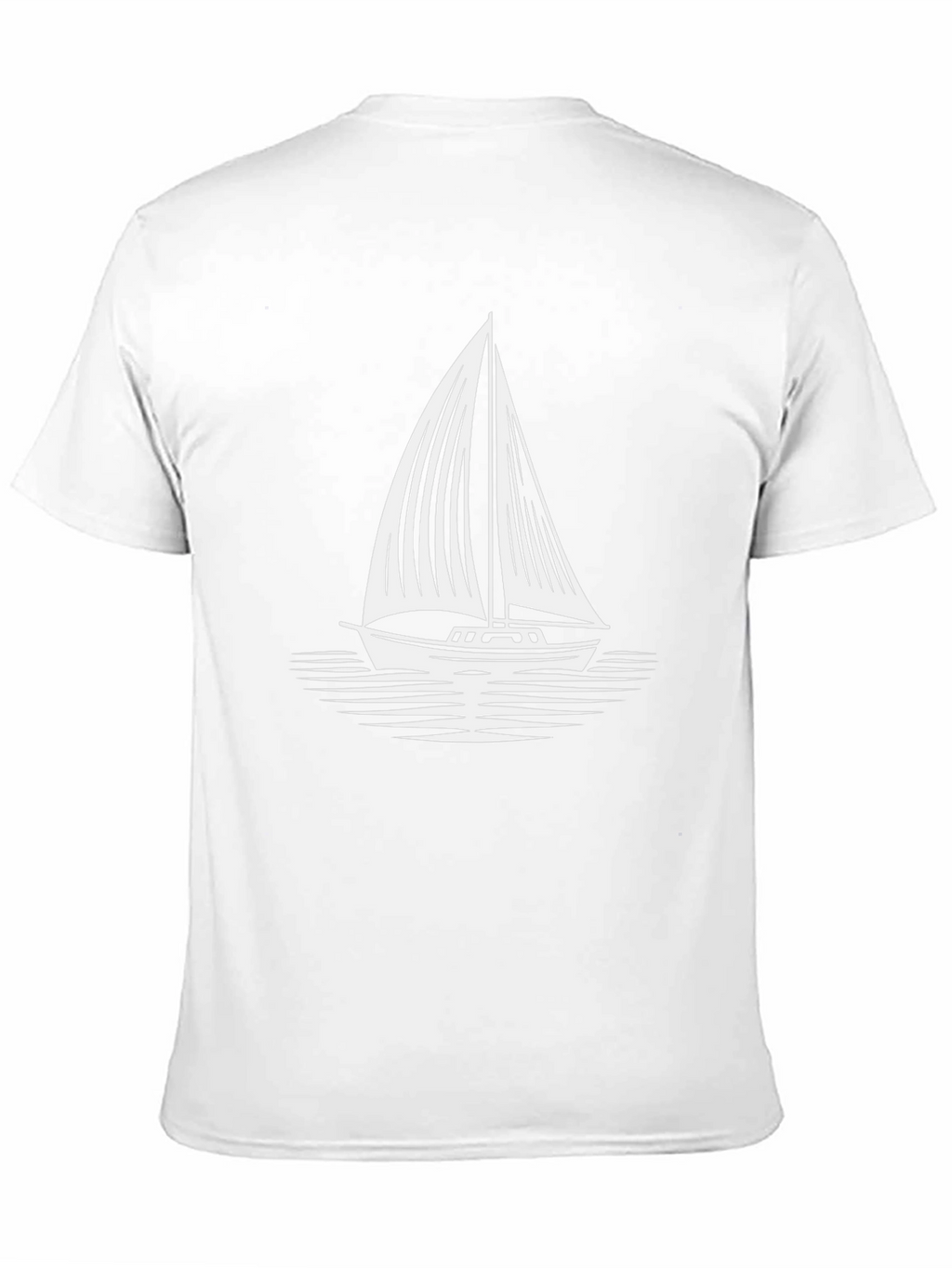Sailboat Graphic T-Shirt - Black Cotton Tee