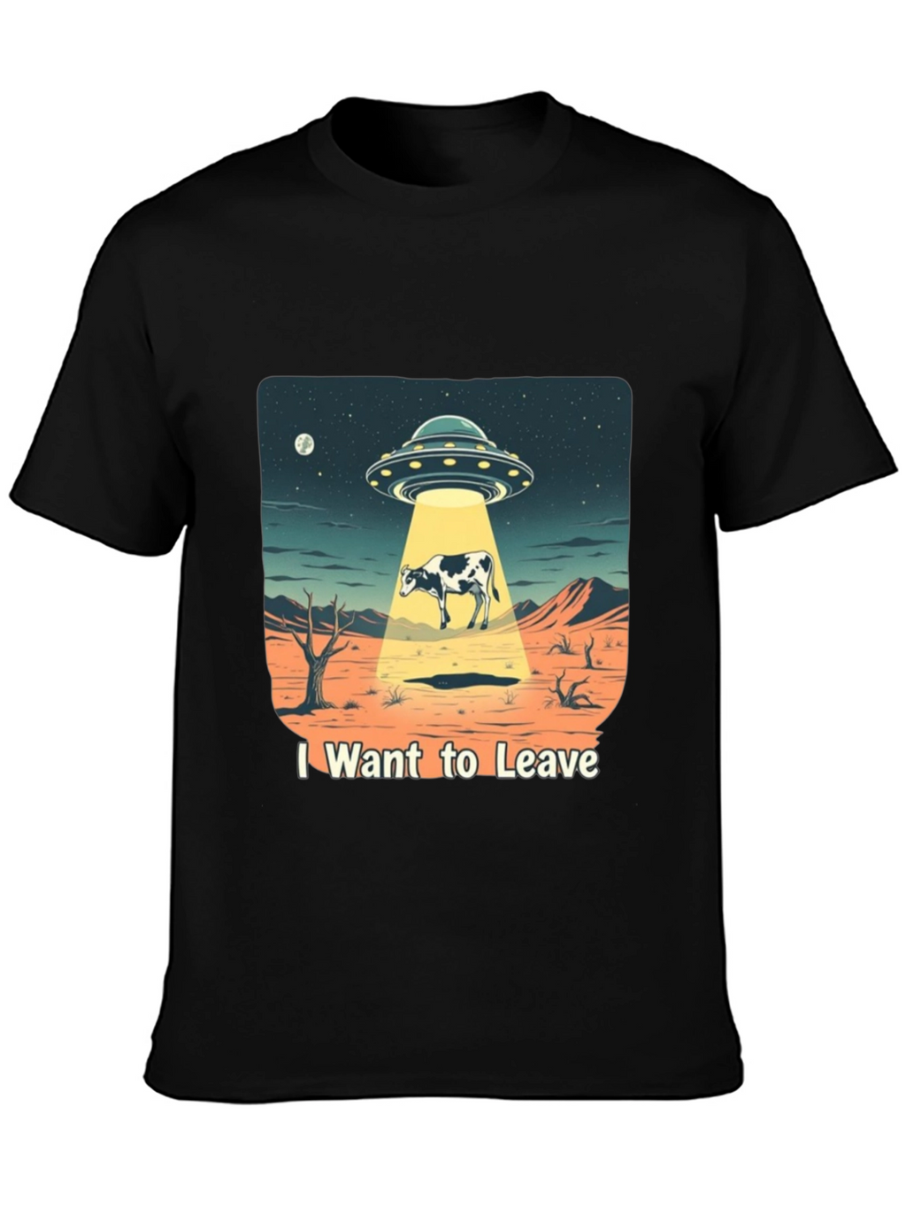 I Want to Leave Alien Cow T-Shirt