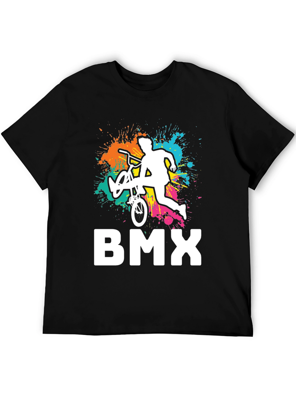 Cool BMX Rider Graphic Tee - Black Cotton T-Shirt