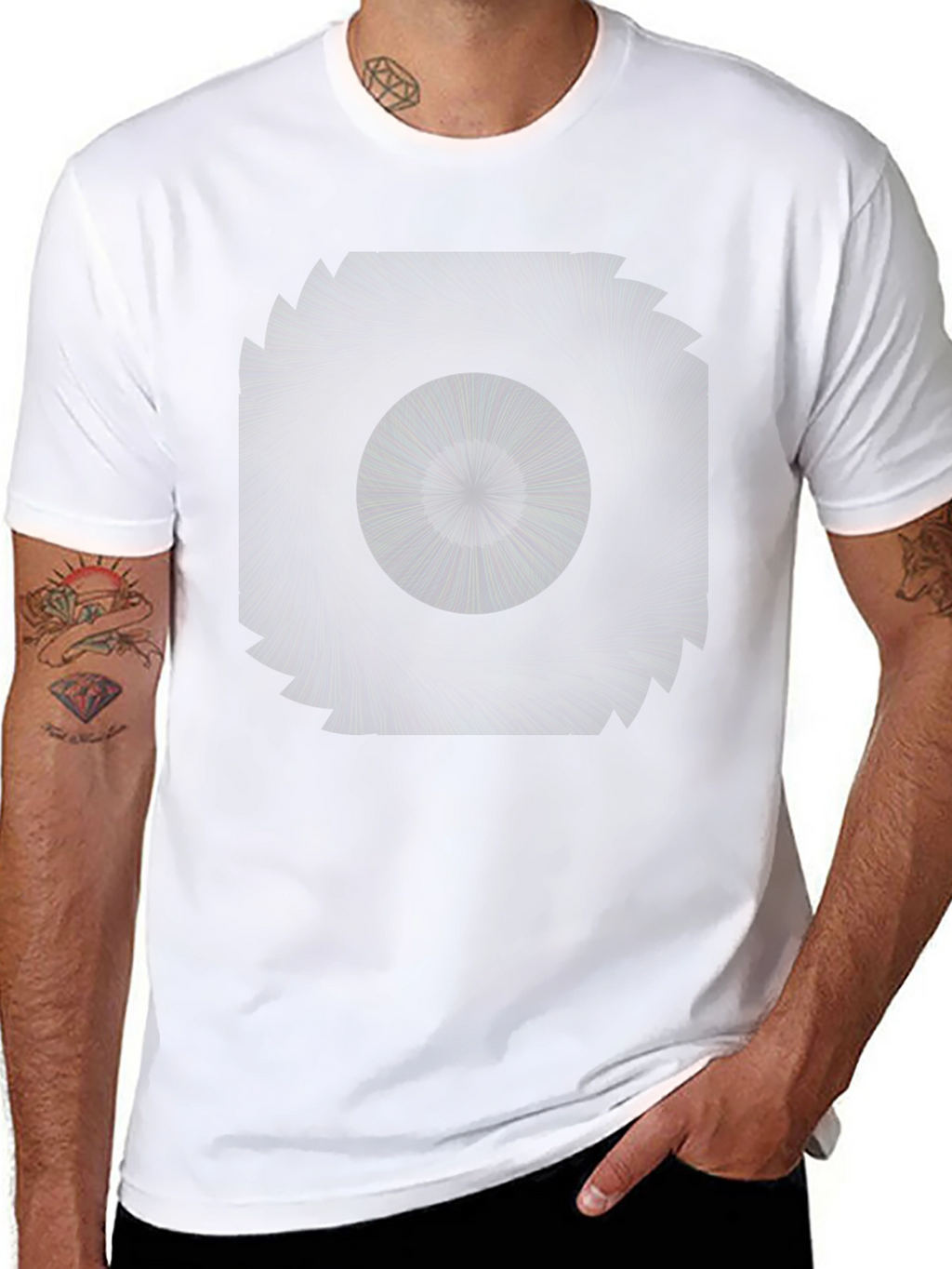 Abstract Graphic Black Tee