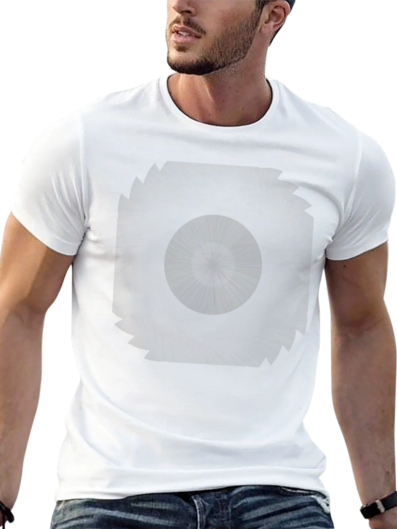 Abstract Graphic Black Tee