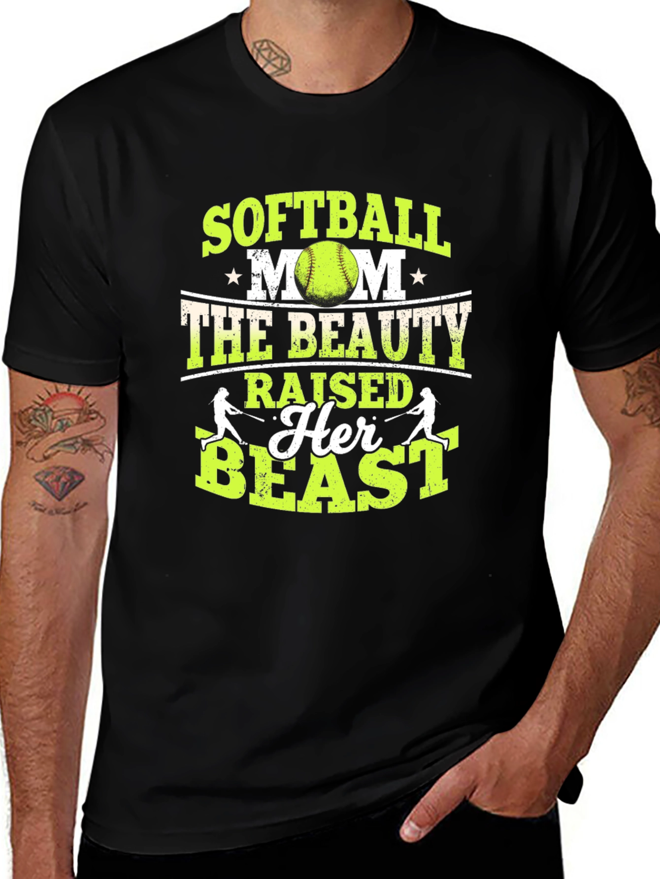 Softball Mom T-Shirt: Beauty Raised a Beast!