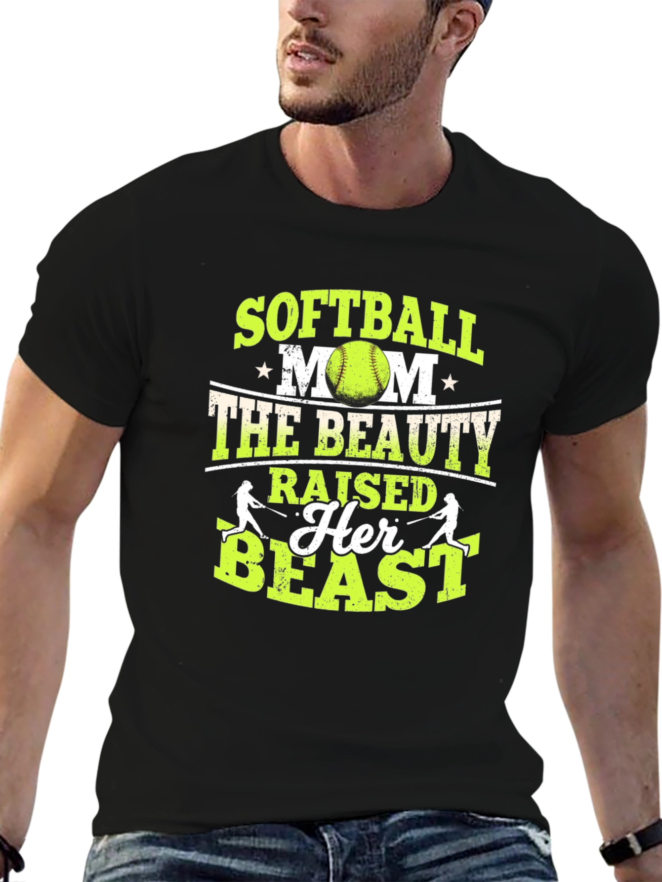 Softball Mom T-Shirt: Beauty Raised a Beast!