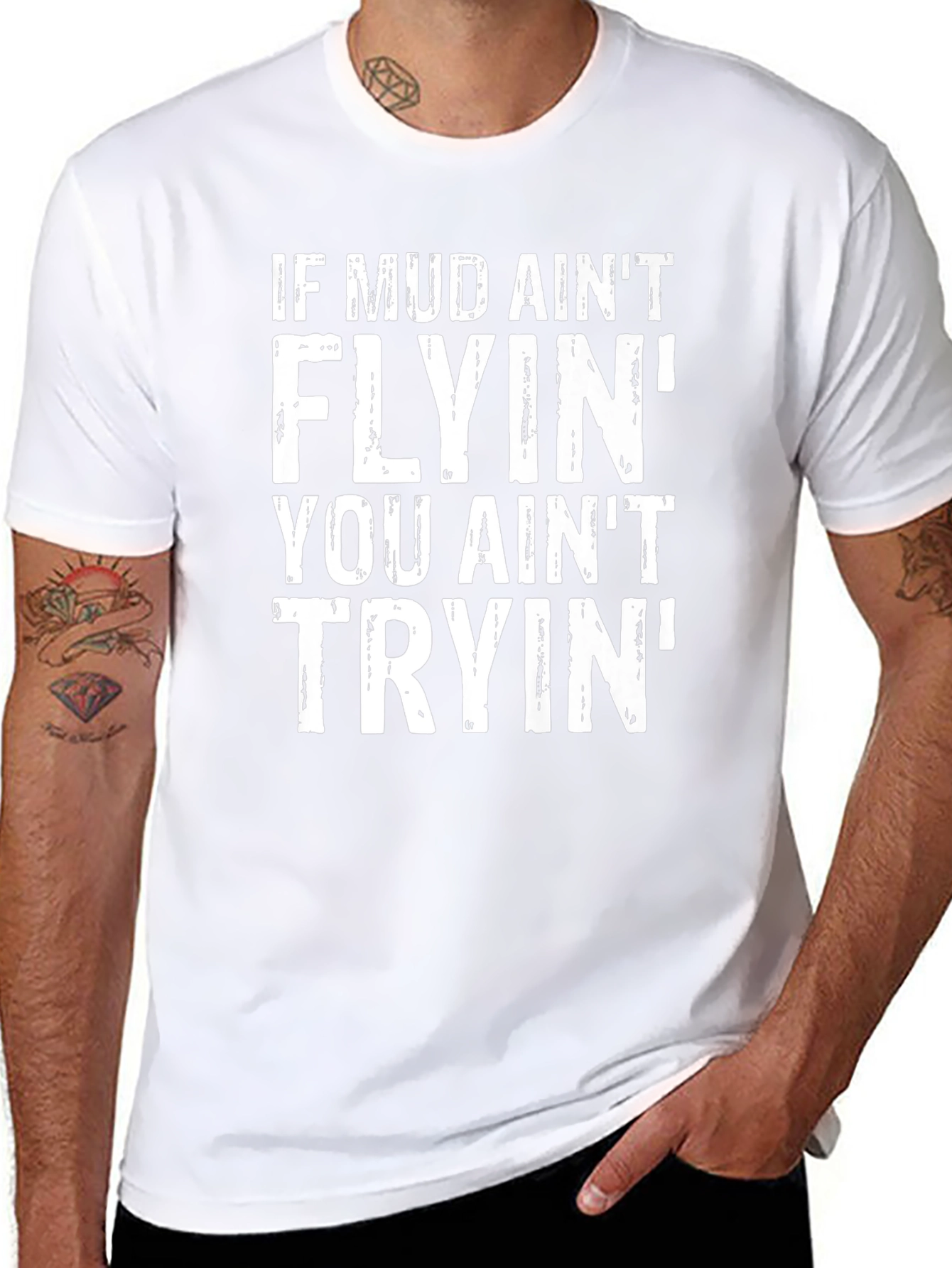 Mud Flyin T-Shirt - Mens Black Graphic Tee