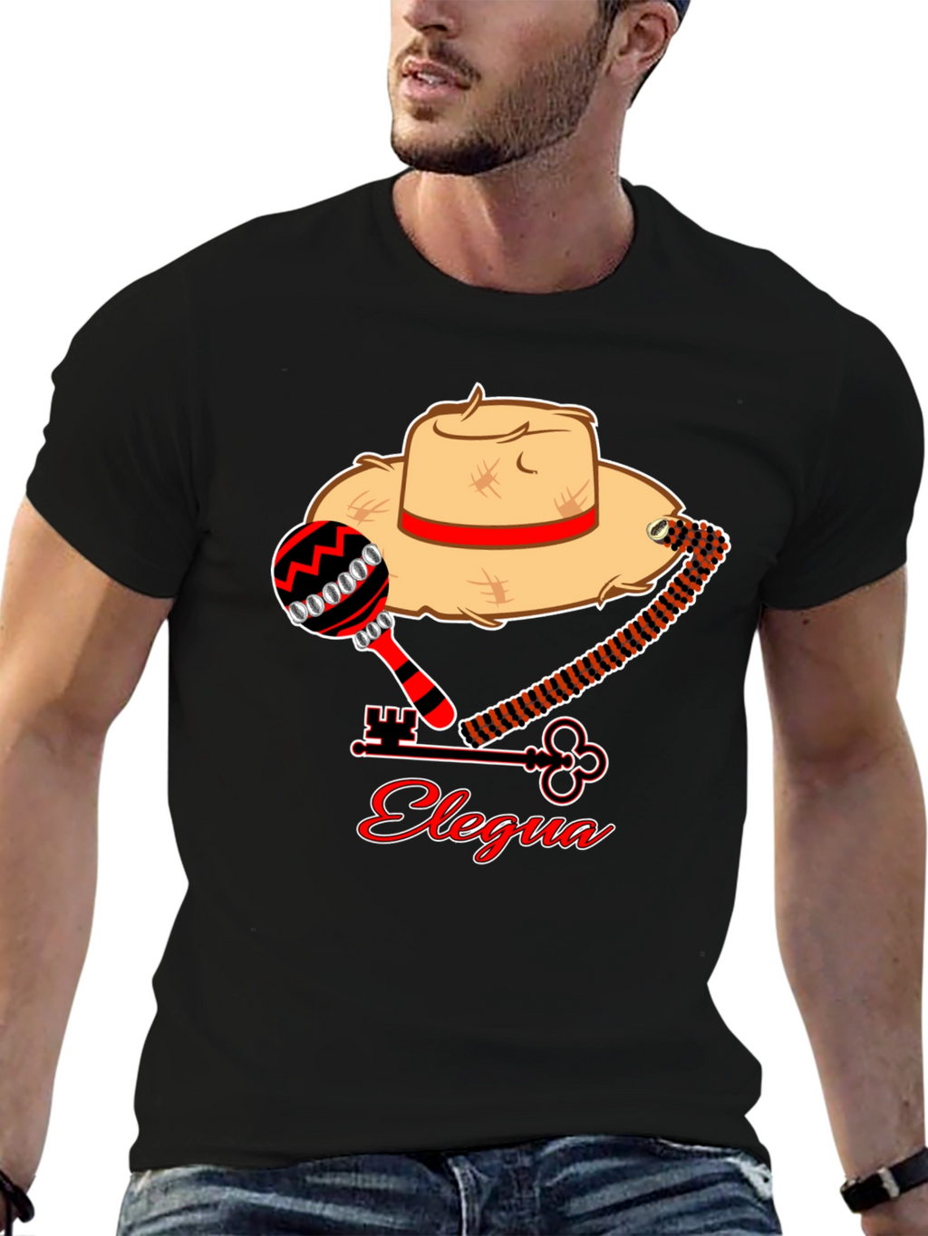 Elegua T-Shirt - Afro-Cuban Orisha Design