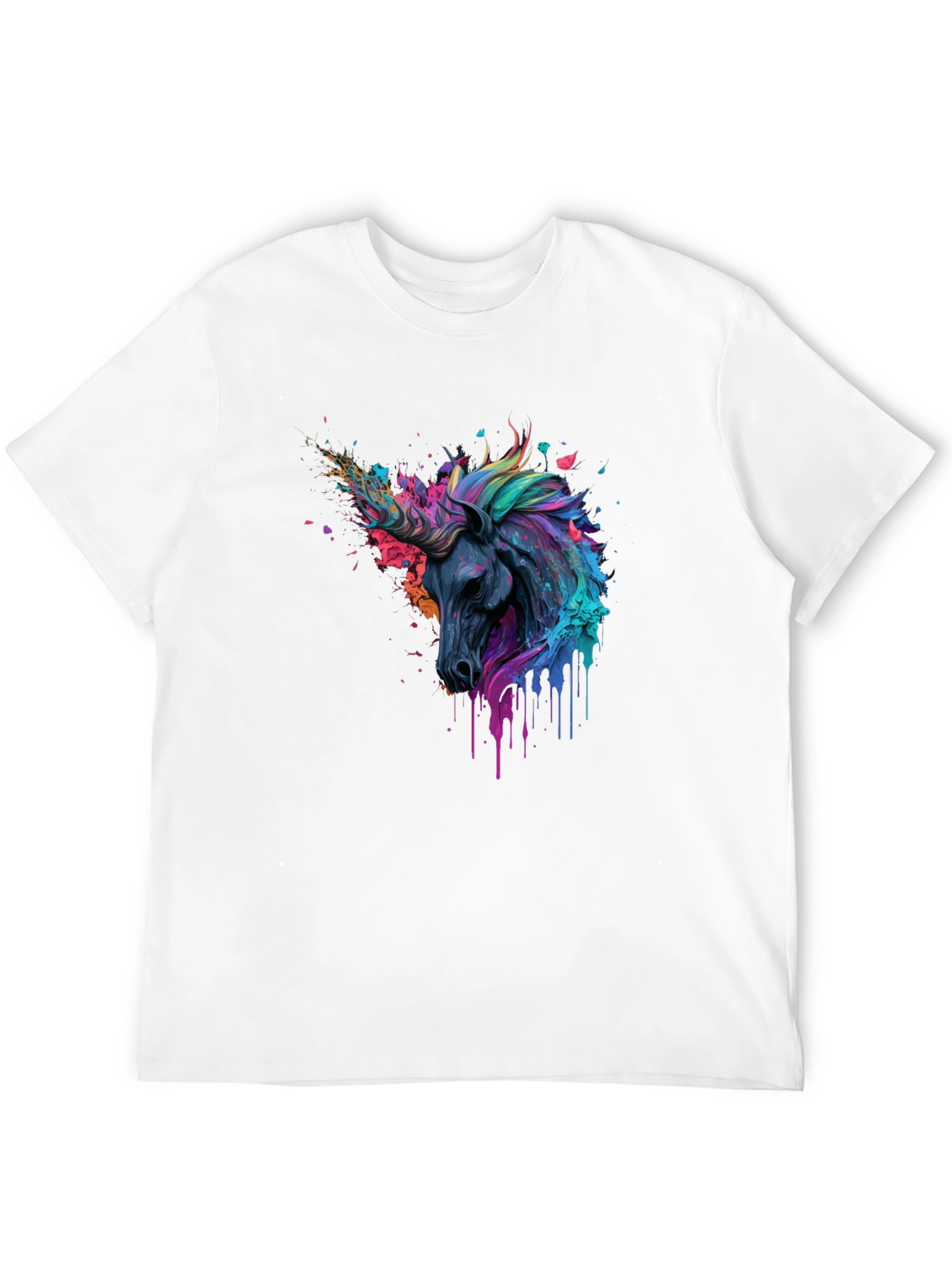 Unicorn Art Black T-Shirt