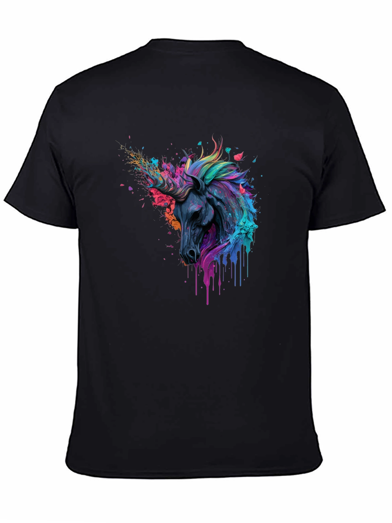Unicorn Art Black T-Shirt