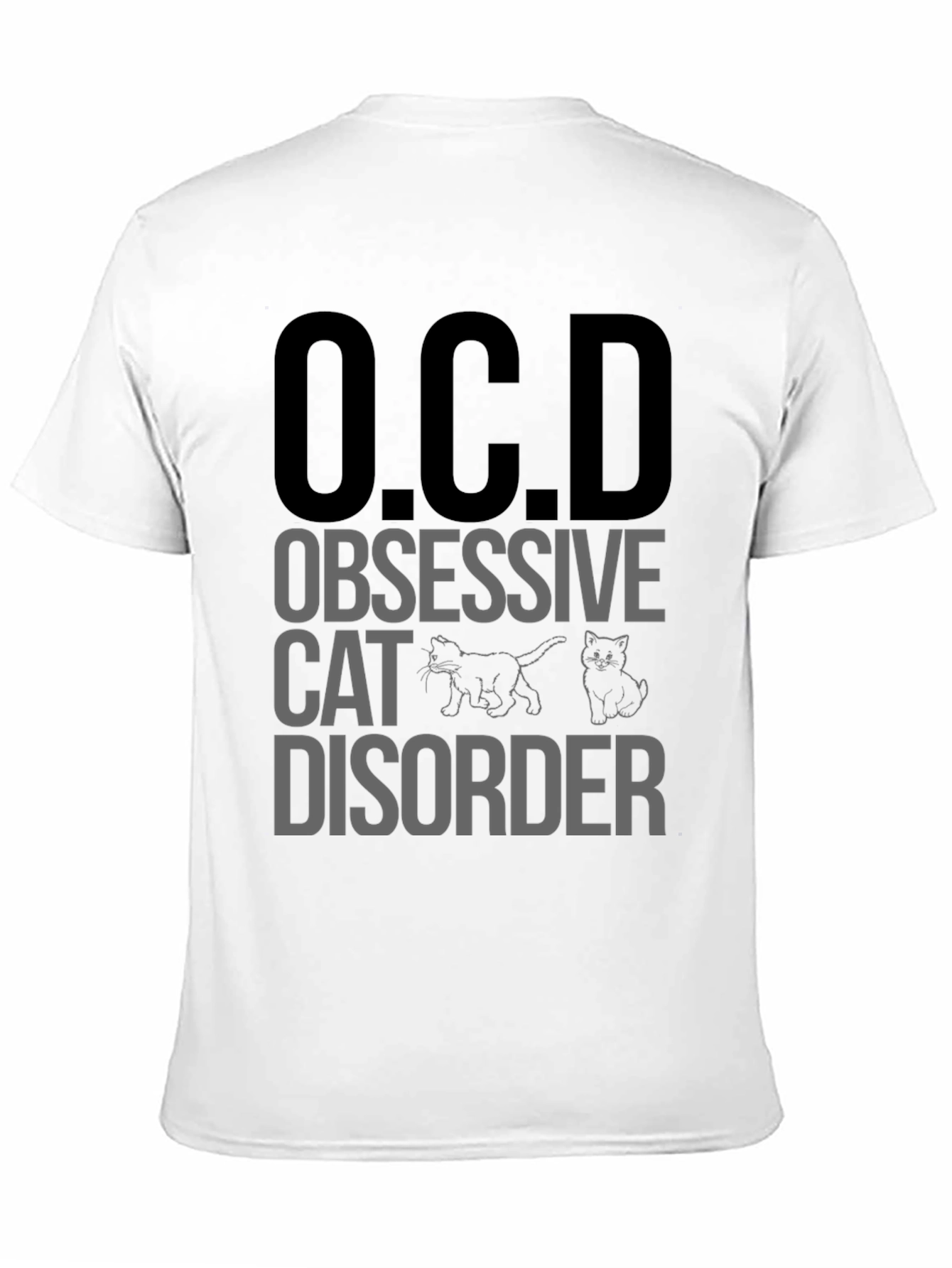 O.C.D. Obsessive Cat Disorder Black T-Shirt