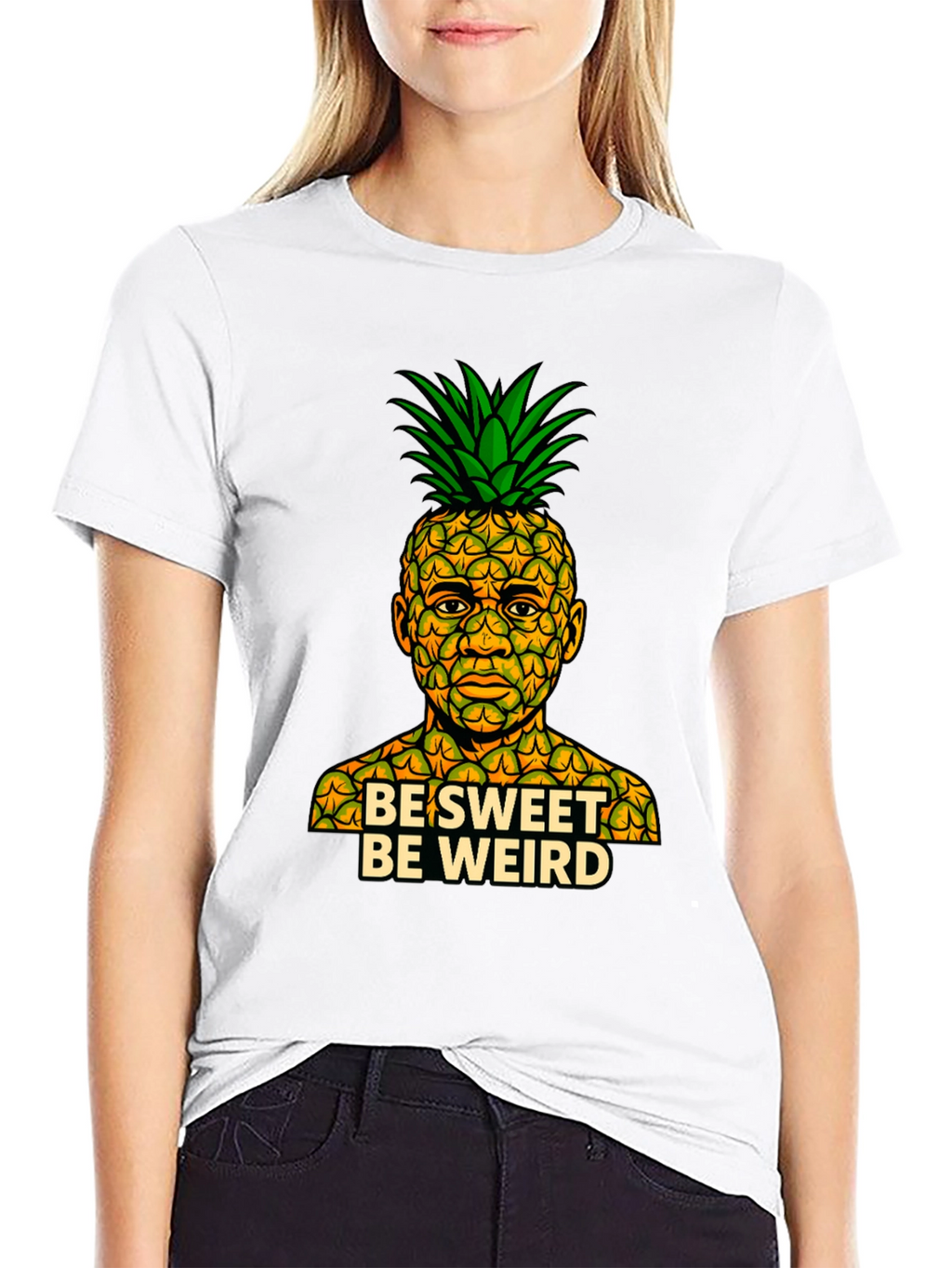 Be Sweet Be Weird Pineapple Graphic T-Shirt