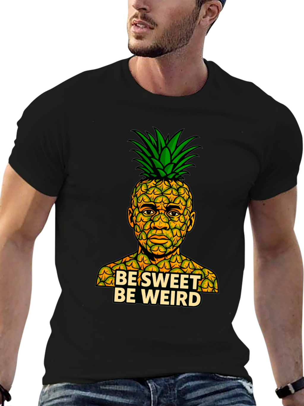 Be Sweet Be Weird Pineapple Graphic T-Shirt