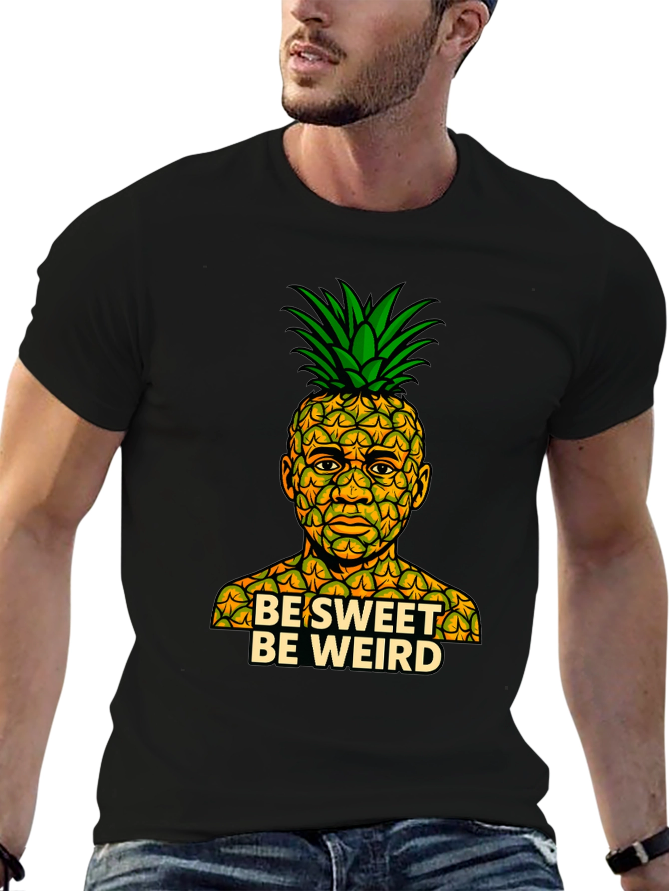 Be Sweet Be Weird Pineapple Graphic T-Shirt