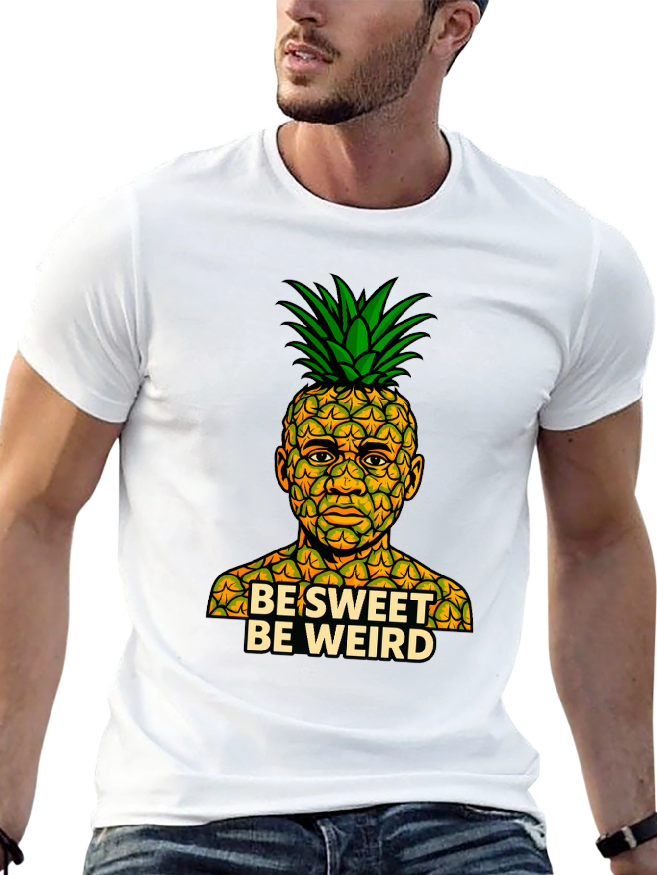 Be Sweet Be Weird Pineapple Graphic T-Shirt