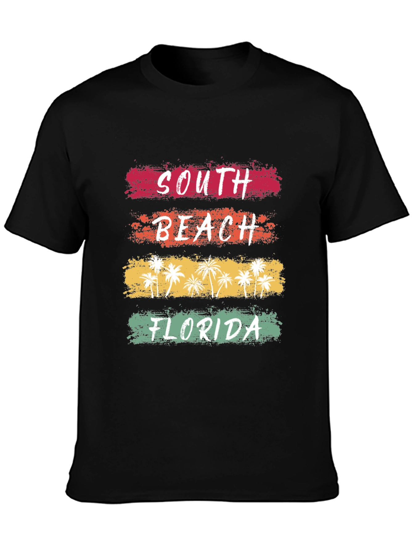 South Beach Florida Tee - Retro Palm Tree Graphic