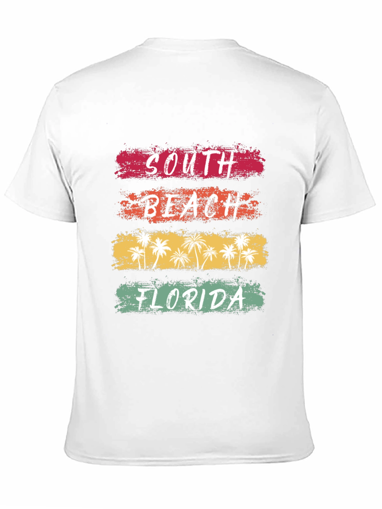 South Beach Florida Tee - Retro Palm Tree Graphic