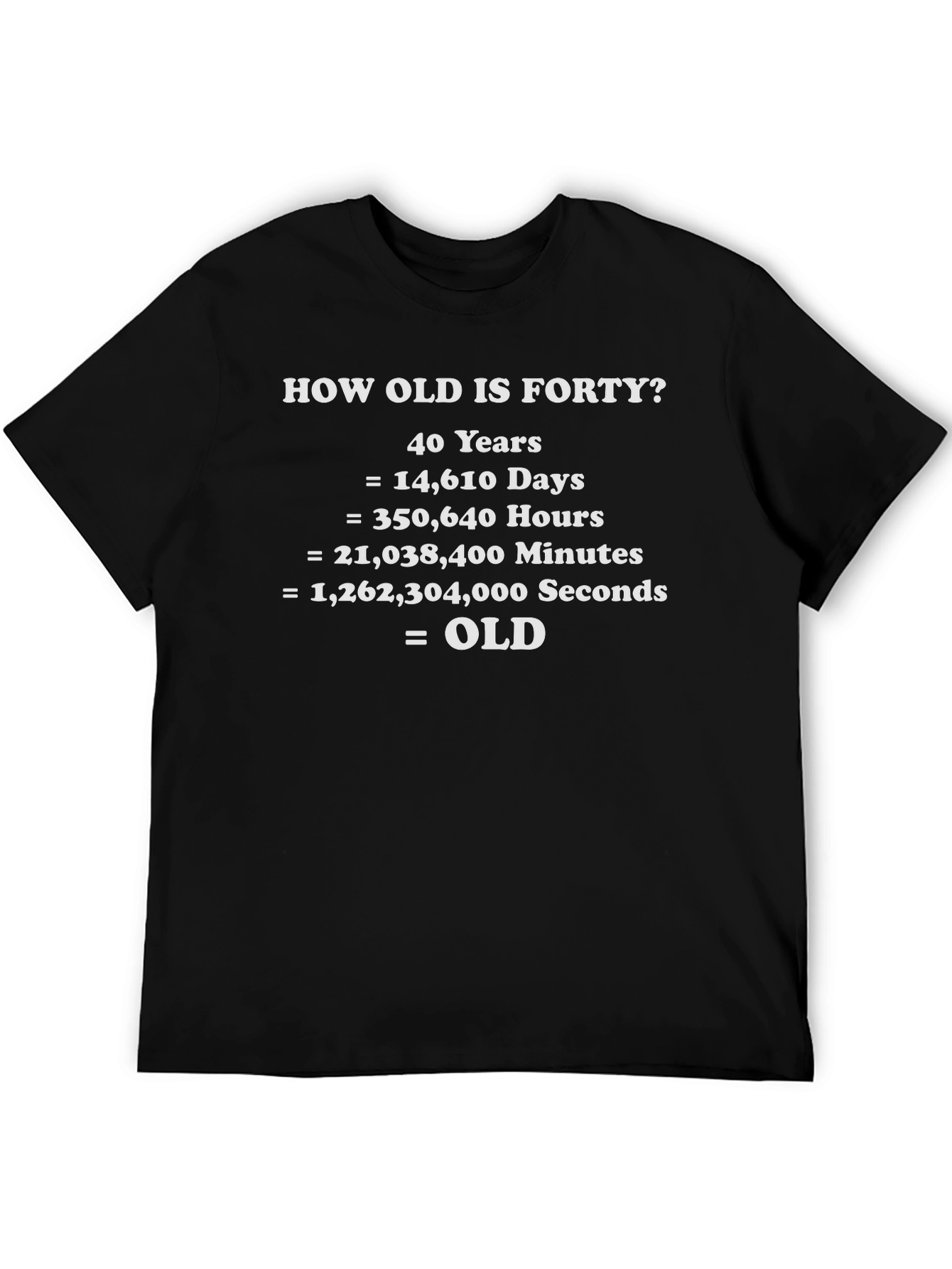 Funny 40th Birthday T-Shirt - How Old is Forty? Joke Tee