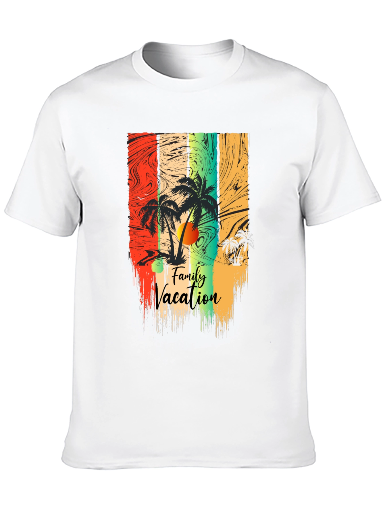 Family Vacation Palm Tree Graphic Tee