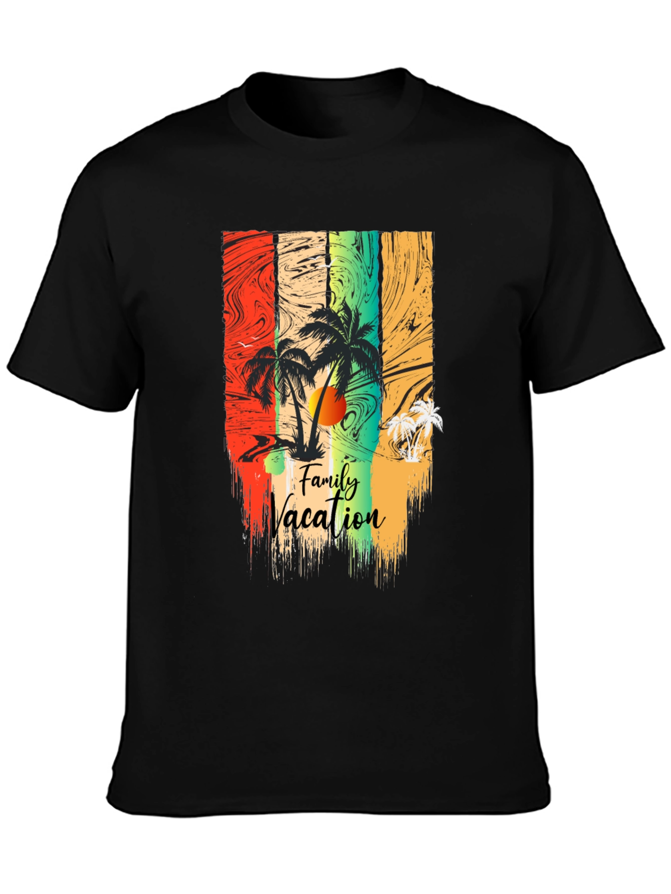 Family Vacation Palm Tree Graphic Tee