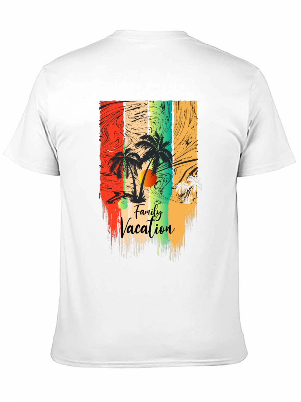 Family Vacation Palm Tree Graphic Tee