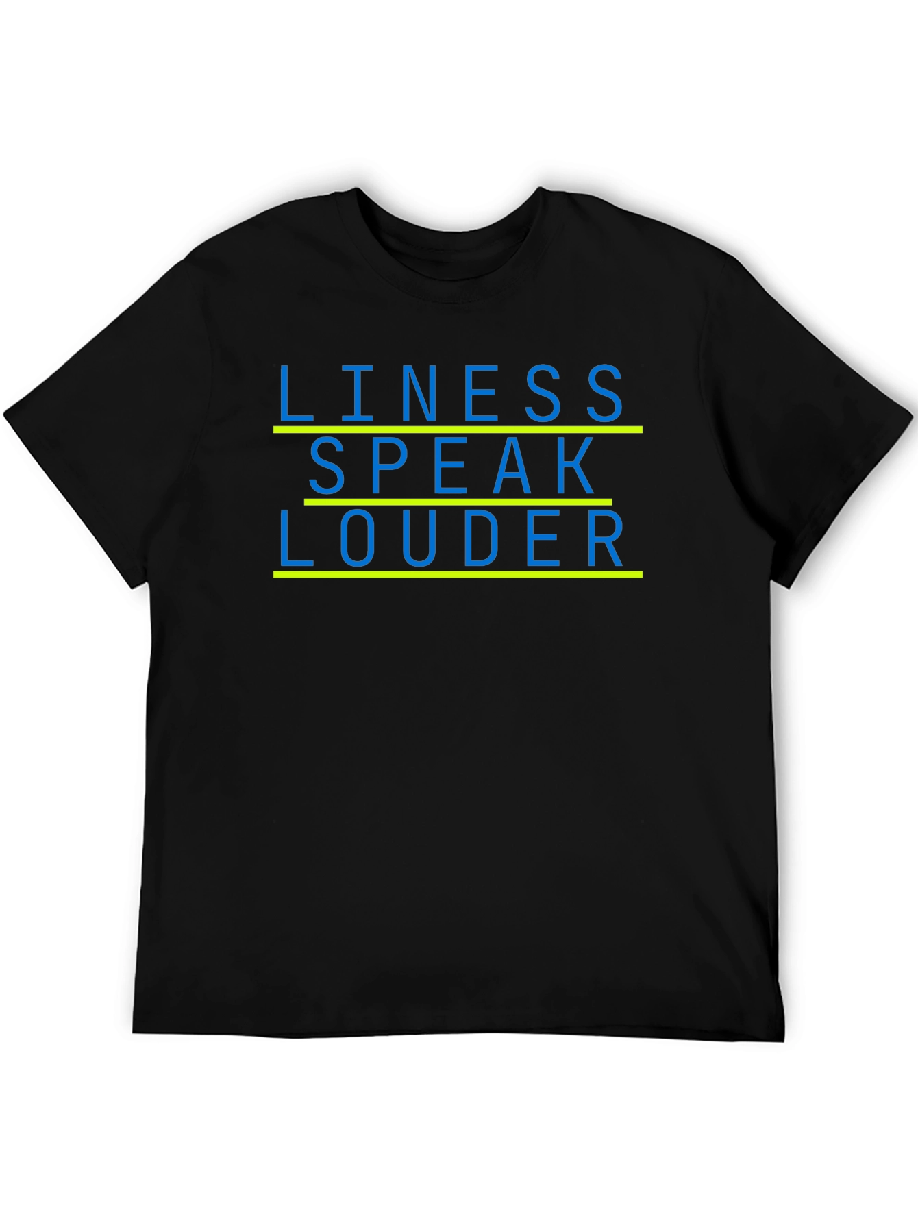 Lines Speak Louder Black Graphic Tee