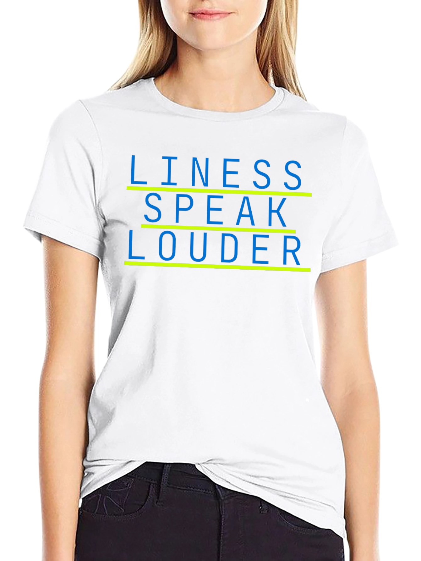 Lines Speak Louder Black Graphic Tee