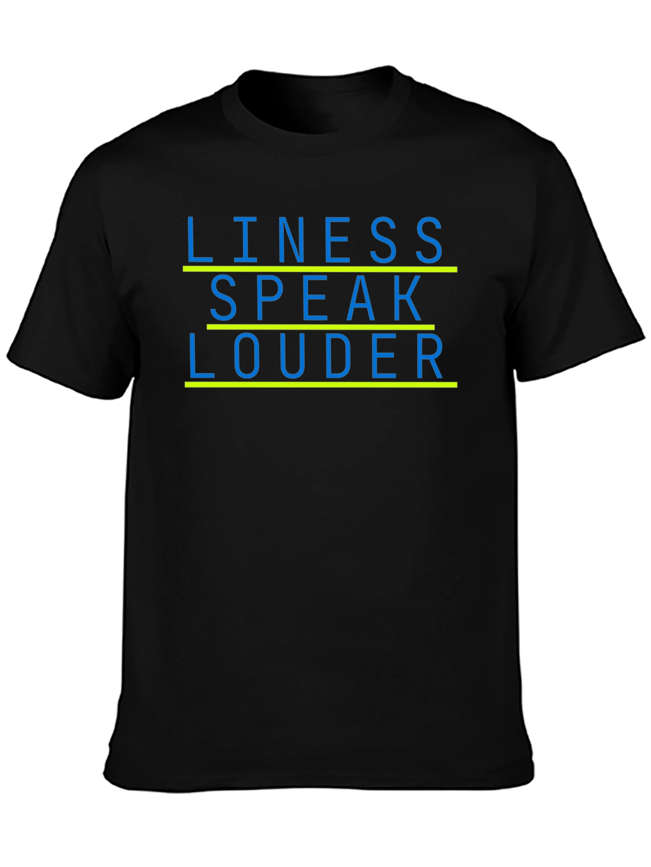 Lines Speak Louder Black Graphic Tee