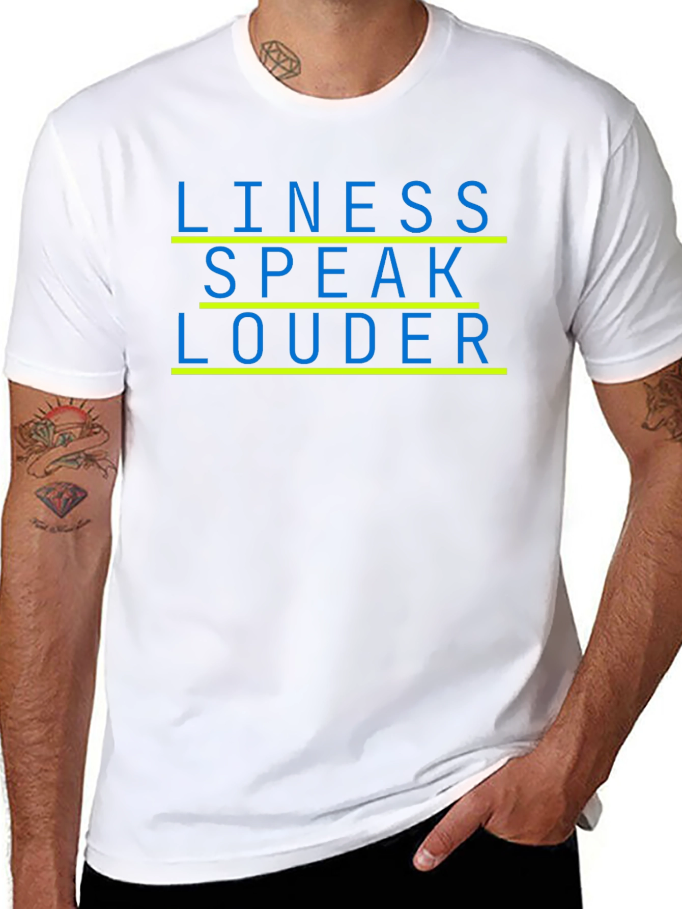 Lines Speak Louder Black Graphic Tee
