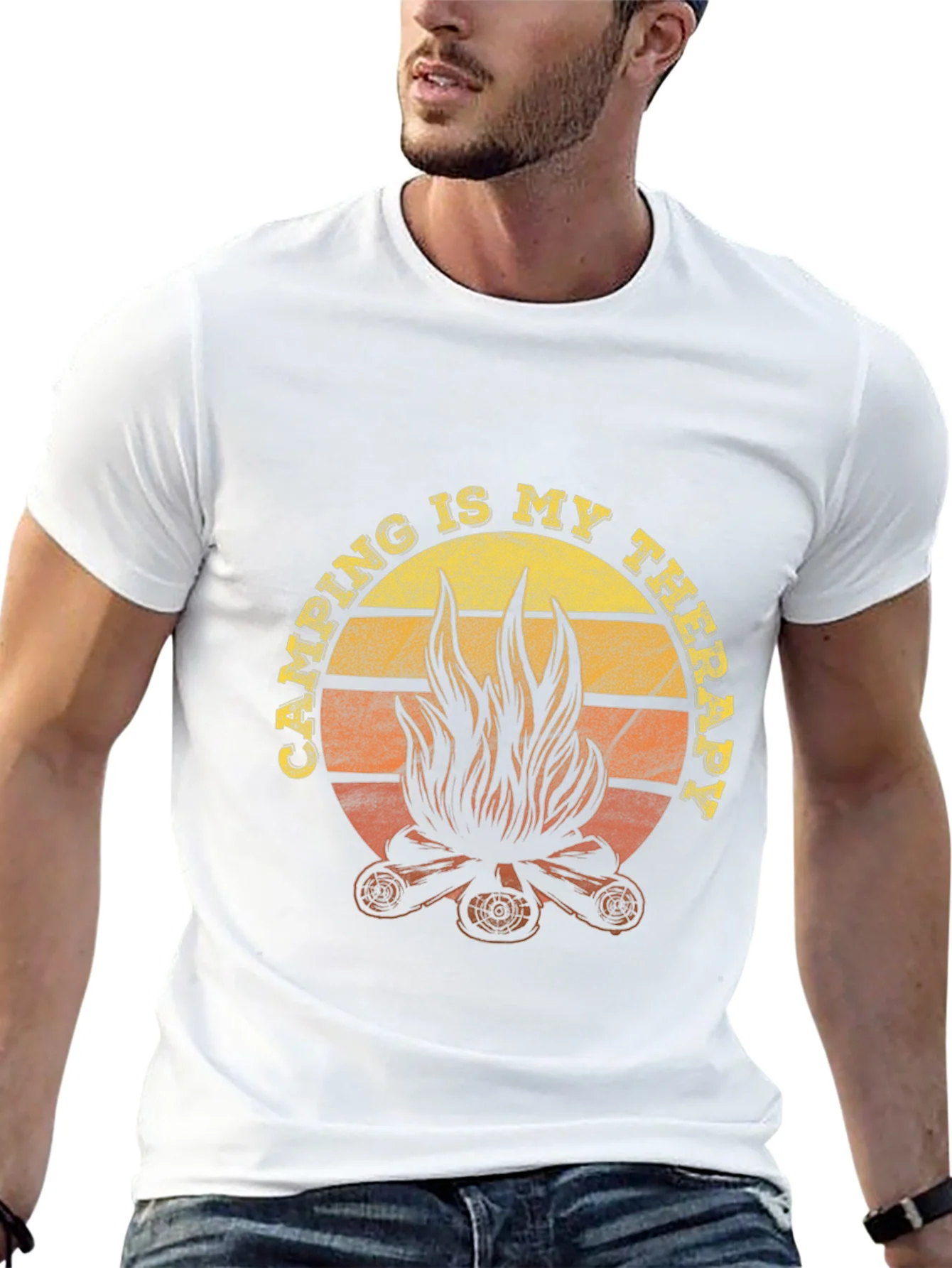 Camping Is My Therapy Graphic Tee