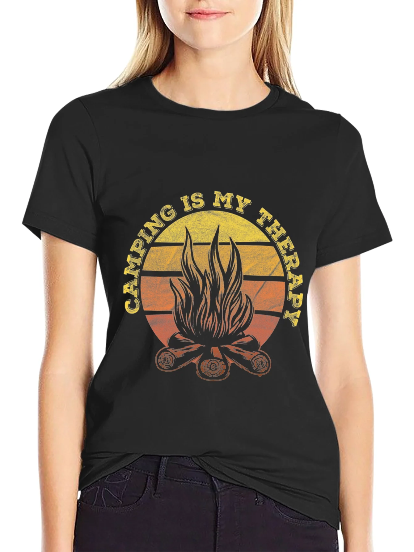 Camping Is My Therapy Graphic Tee