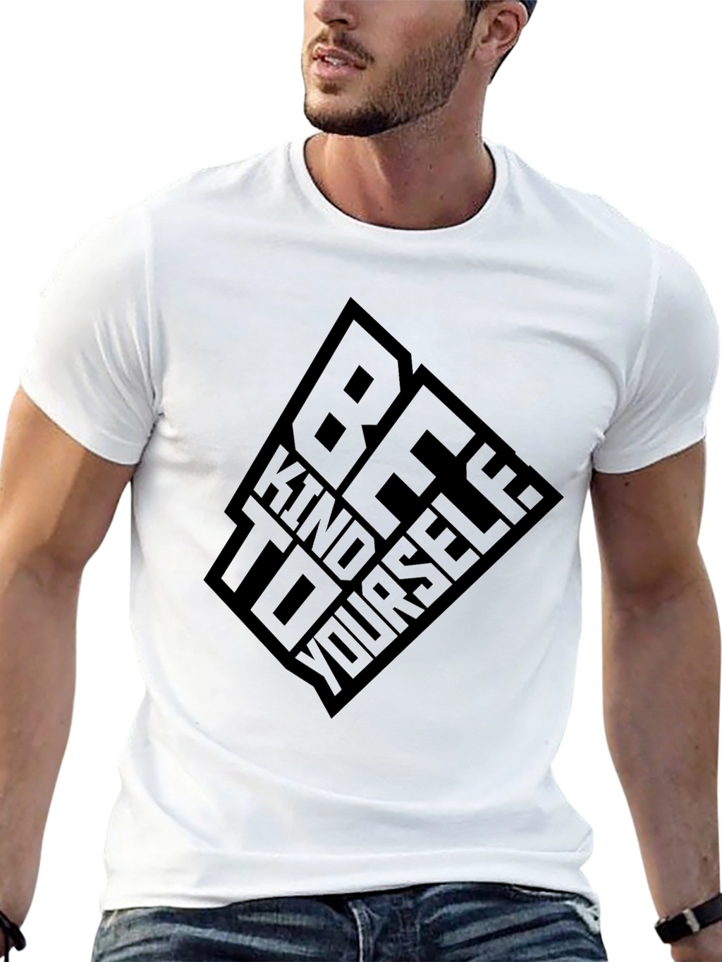 Be Kind To Yourself Black Graphic Tee