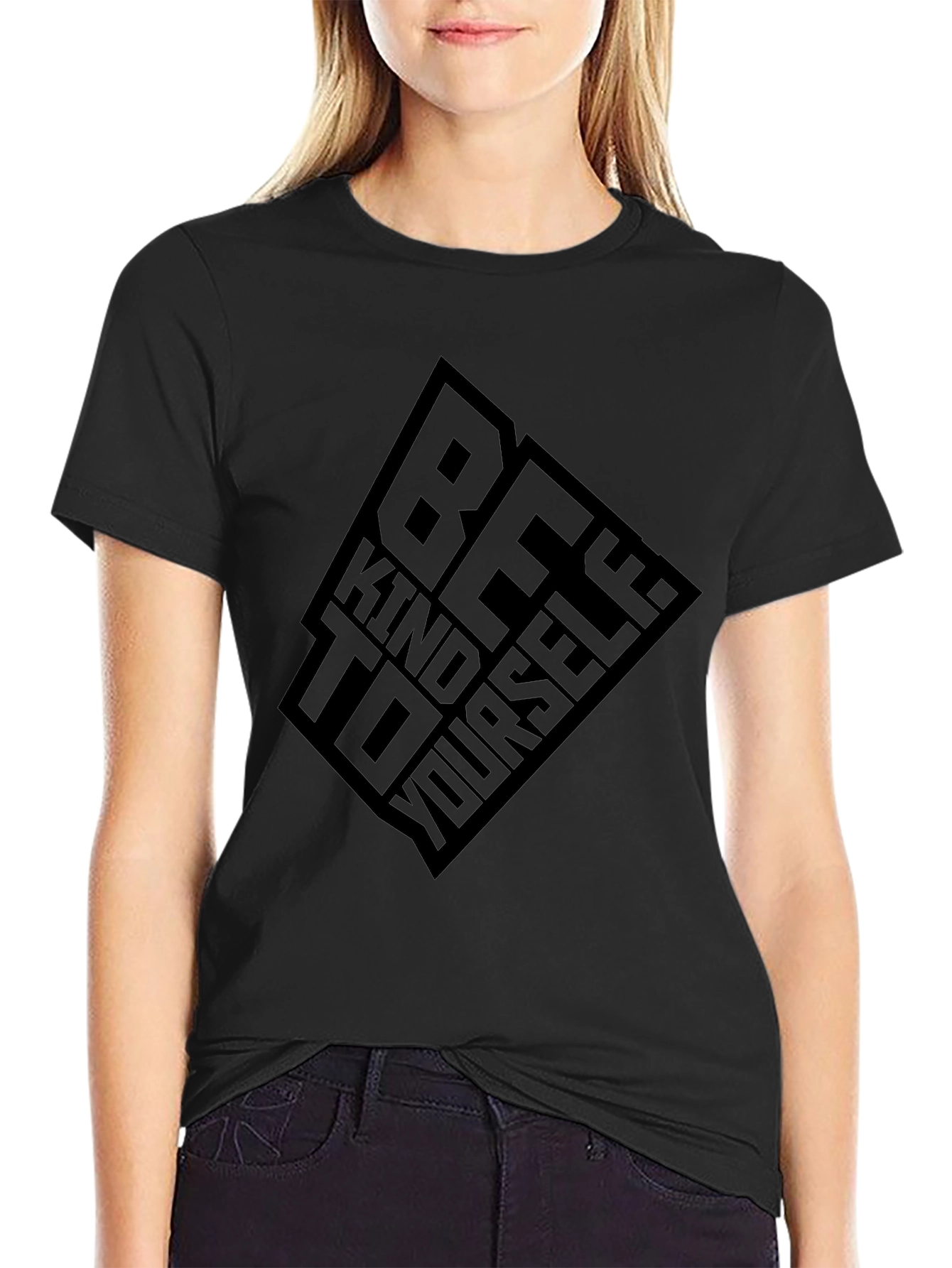 Be Kind To Yourself Black Graphic Tee