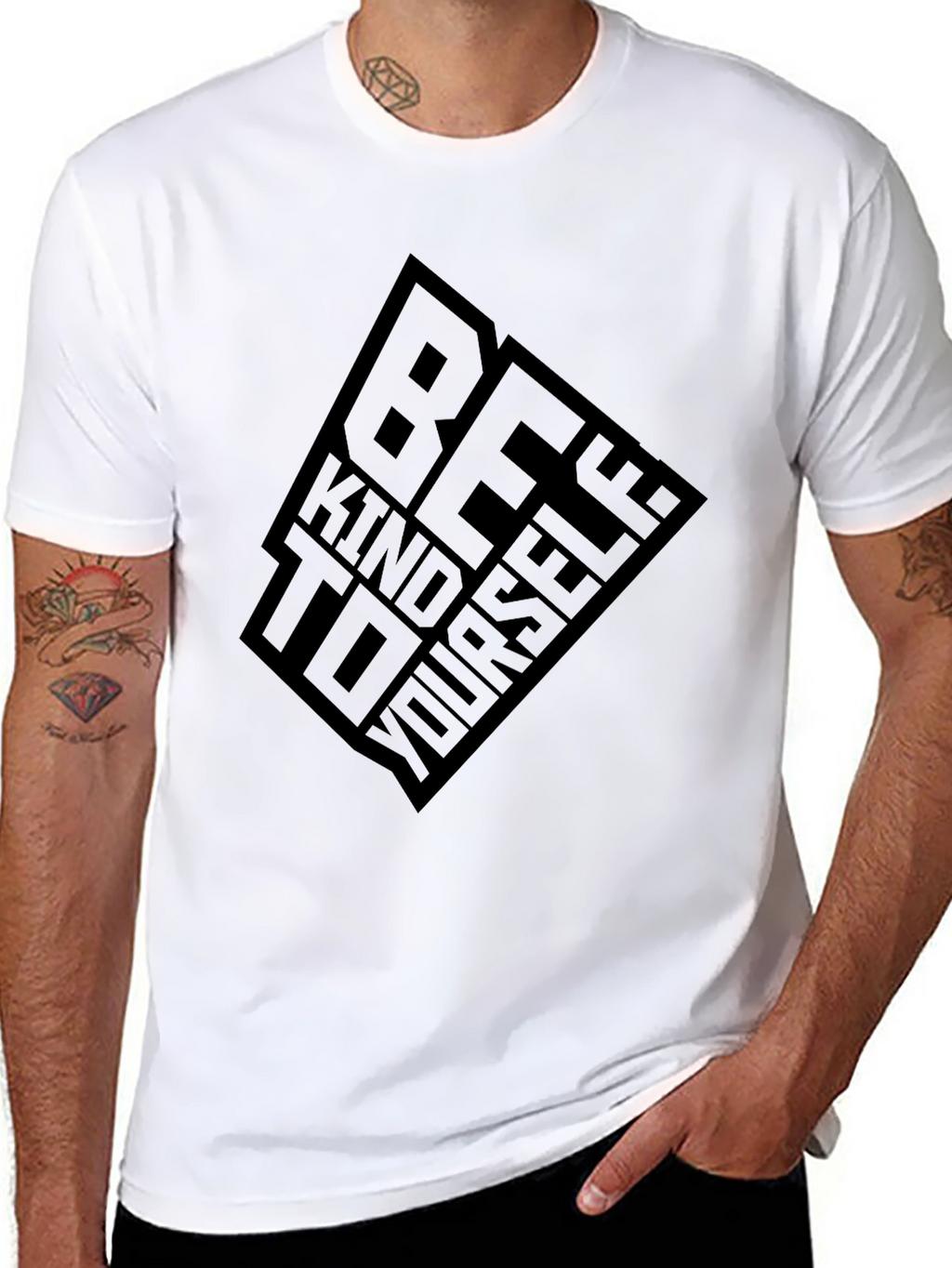 Be Kind To Yourself Black Graphic Tee