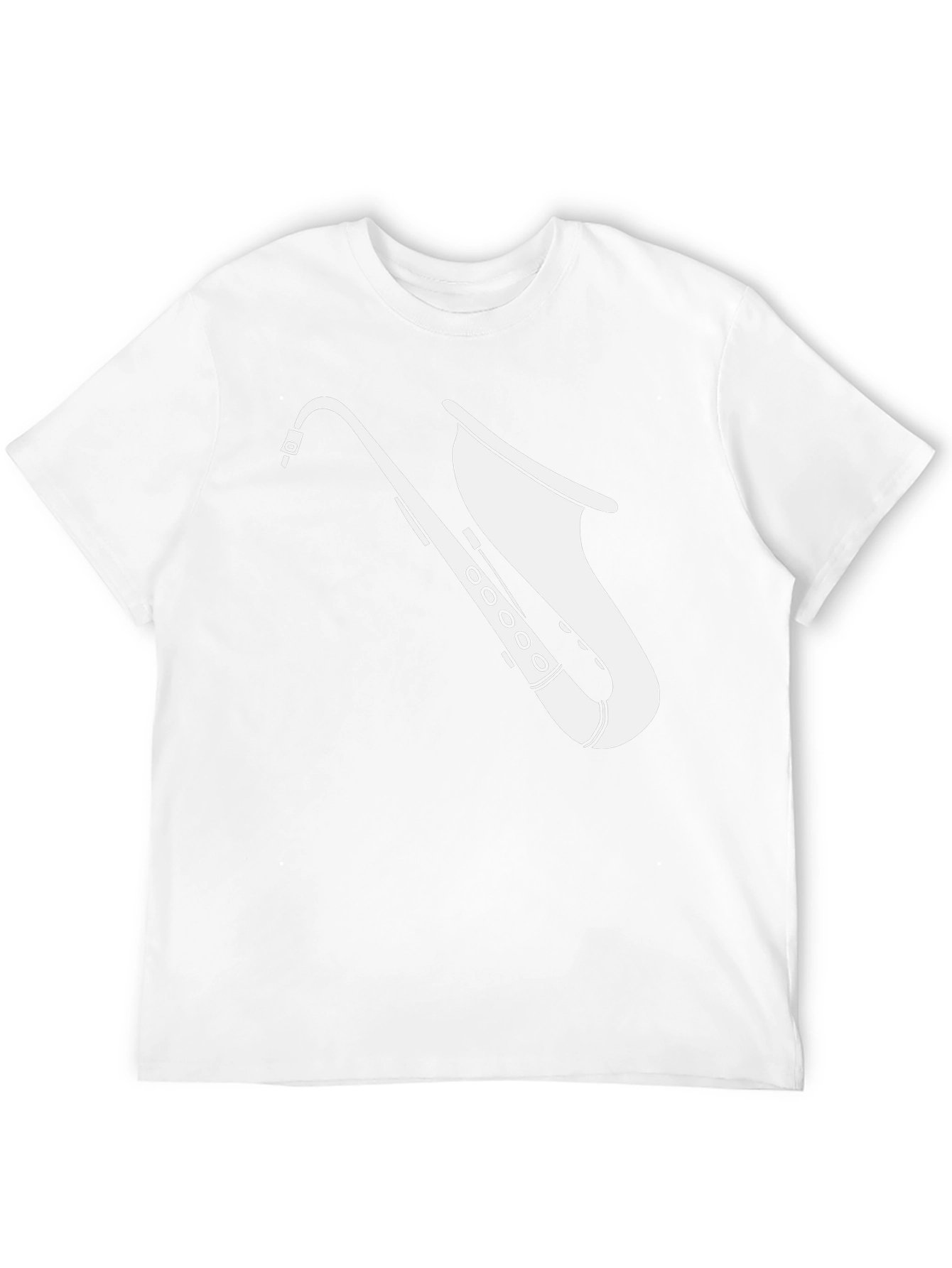 Cool Saxophone Graphic Tee - Black Cotton T-Shirt