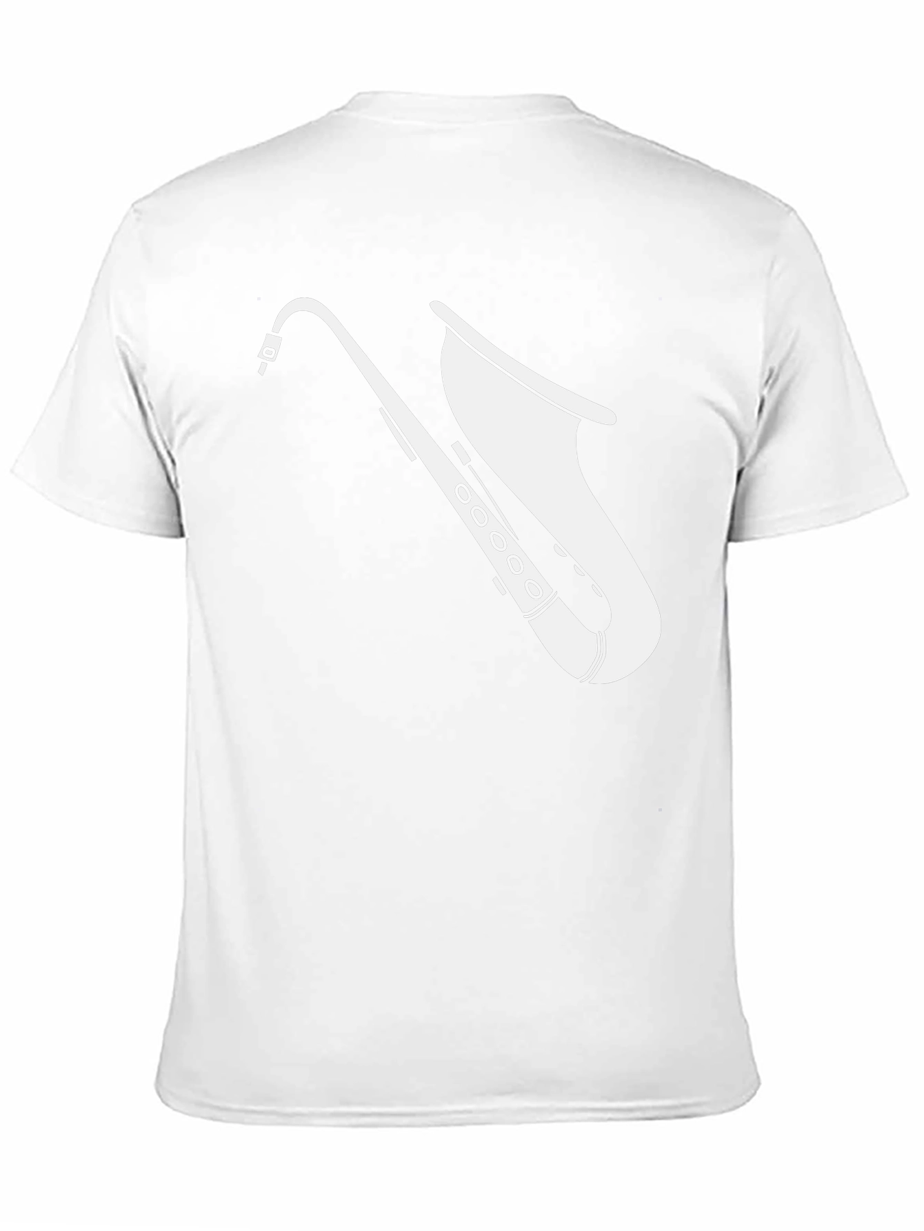 Cool Saxophone Graphic Tee - Black Cotton T-Shirt