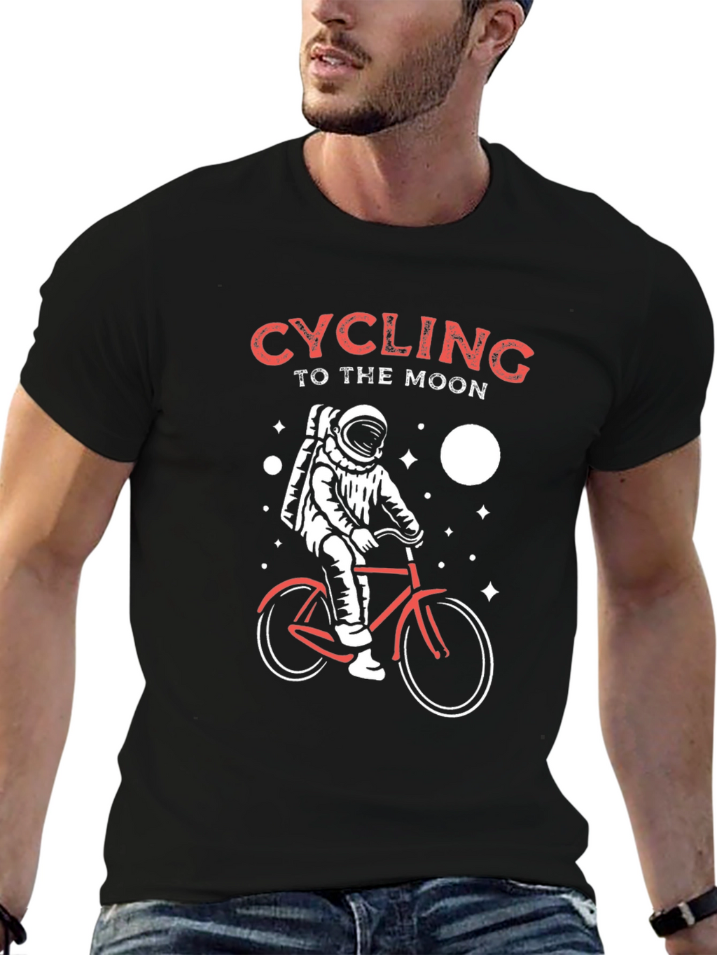 Cycling to the Moon Graphic T-Shirt