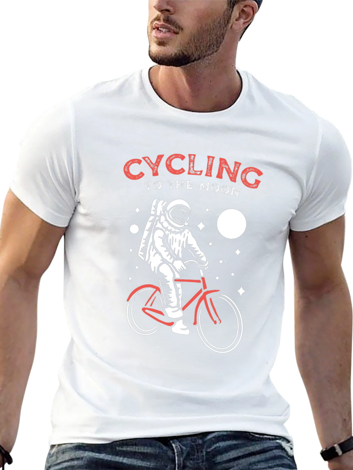 Cycling to the Moon Graphic T-Shirt
