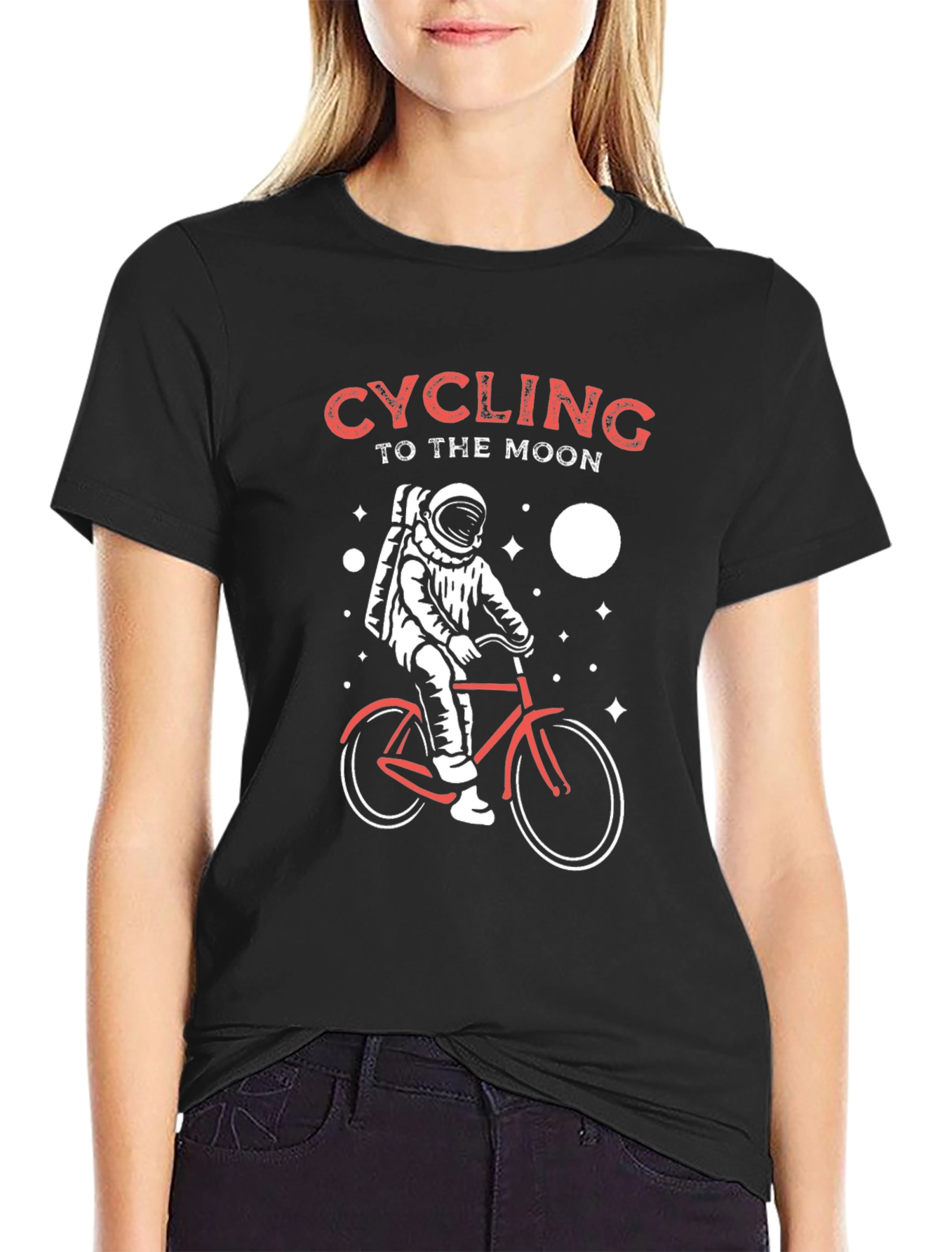 Cycling to the Moon Graphic T-Shirt