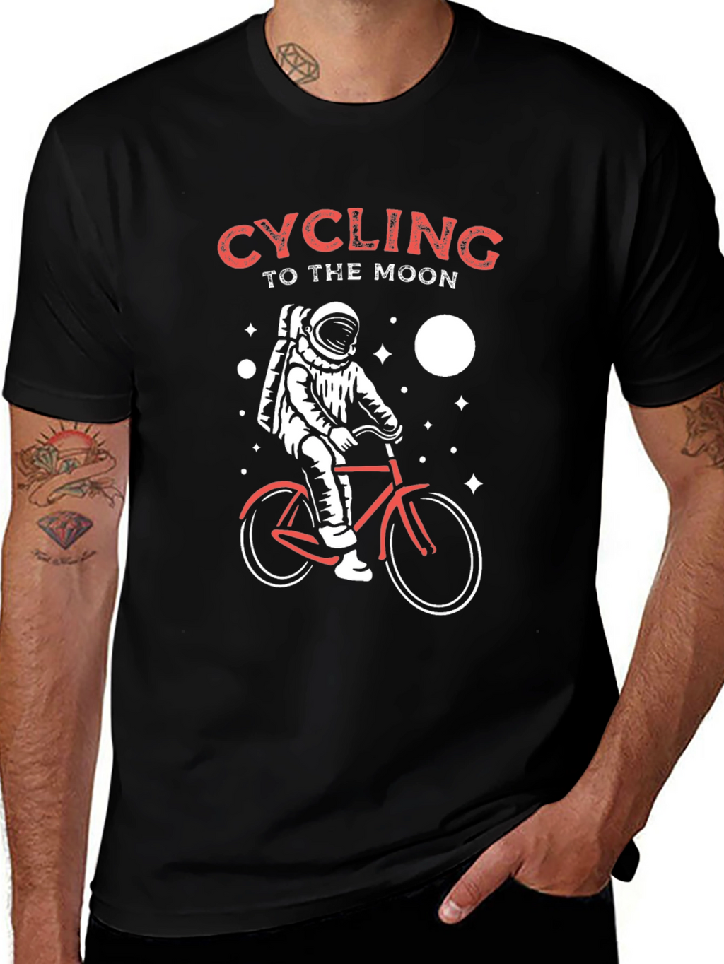 Cycling to the Moon Graphic T-Shirt