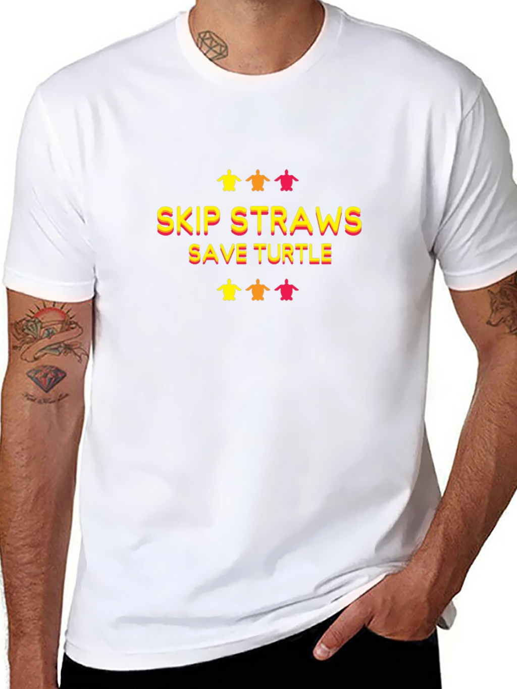 Skip Straws Save Turtles Graphic Tee