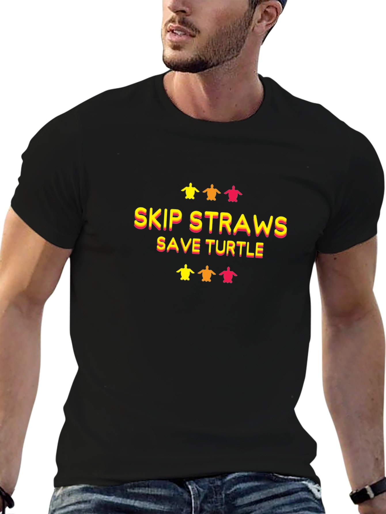 Skip Straws Save Turtles Graphic Tee
