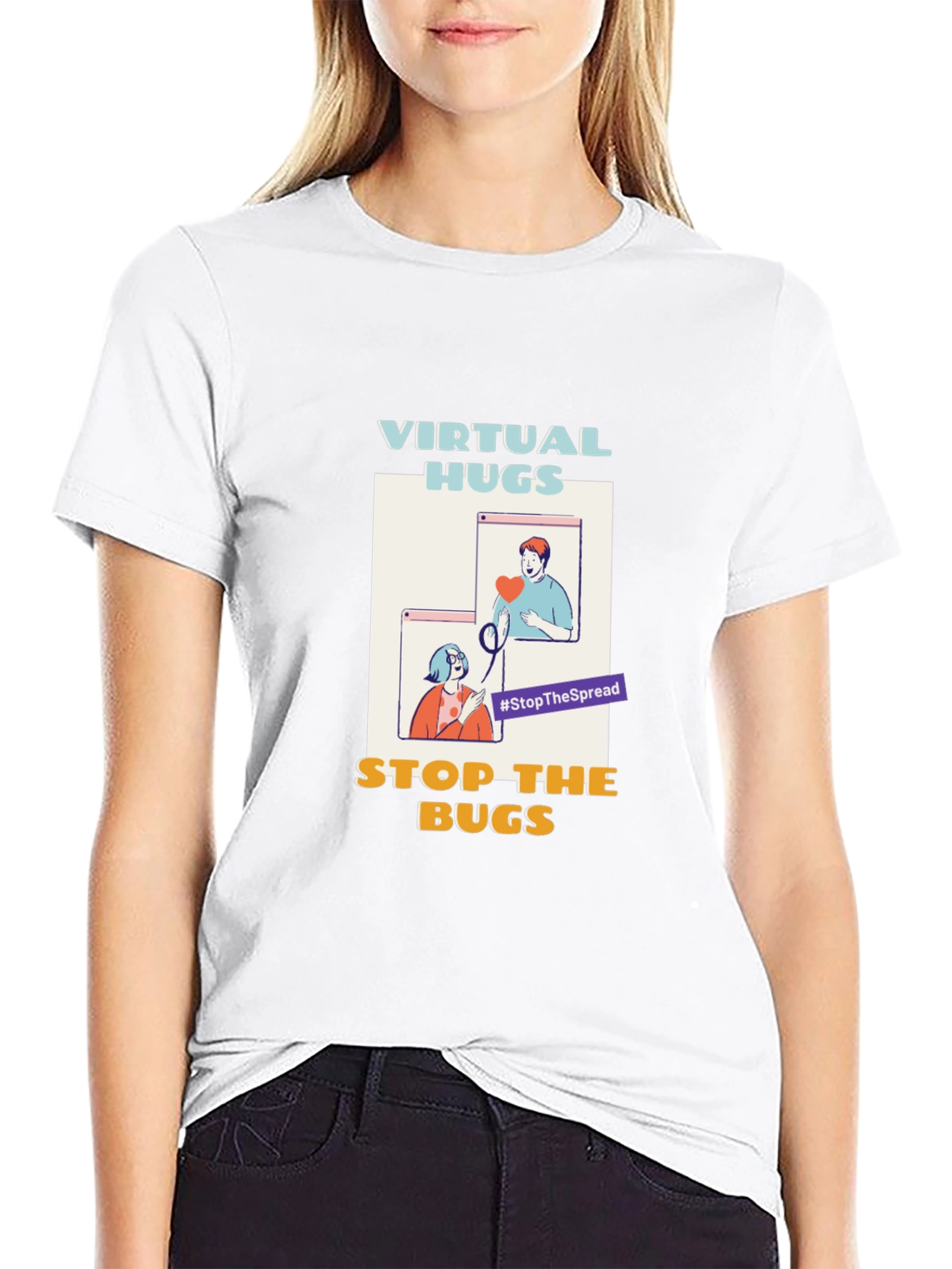 Virtual Hugs Stop The Bugs T-Shirt