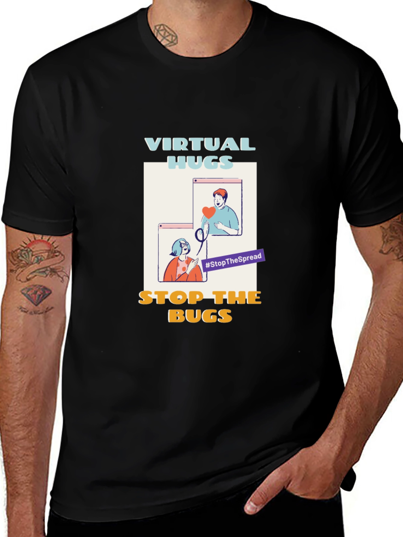 Virtual Hugs Stop The Bugs T-Shirt