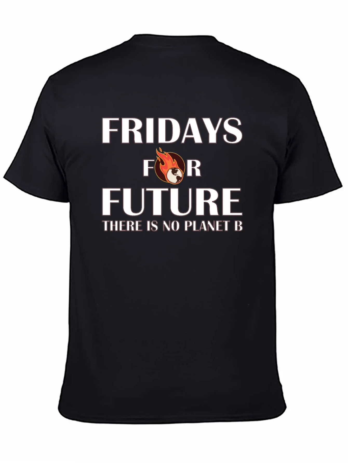 Fridays for Future Black Graphic Tee - No Planet B