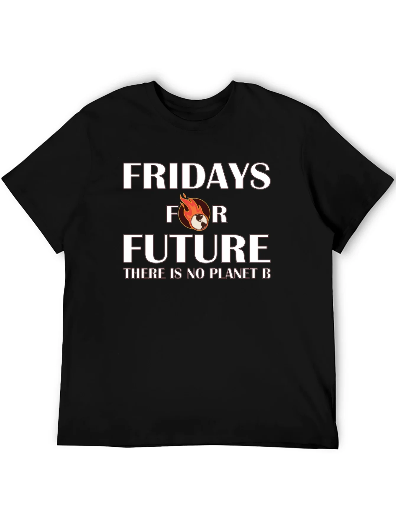 Fridays for Future Black Graphic Tee - No Planet B